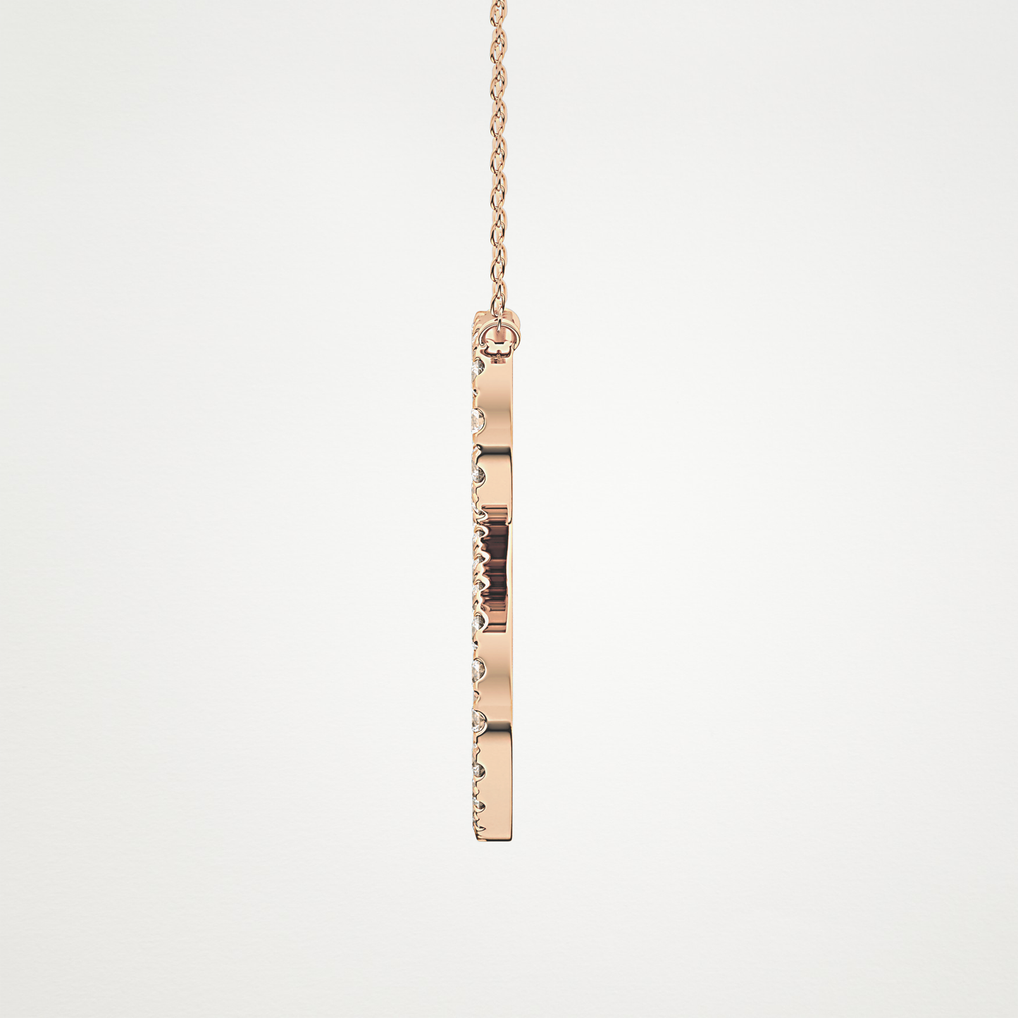 0.585 CT Moissanite S Shaped Necklace in 14K or 18K Solid Gold – DEF Color, VVS Clarity