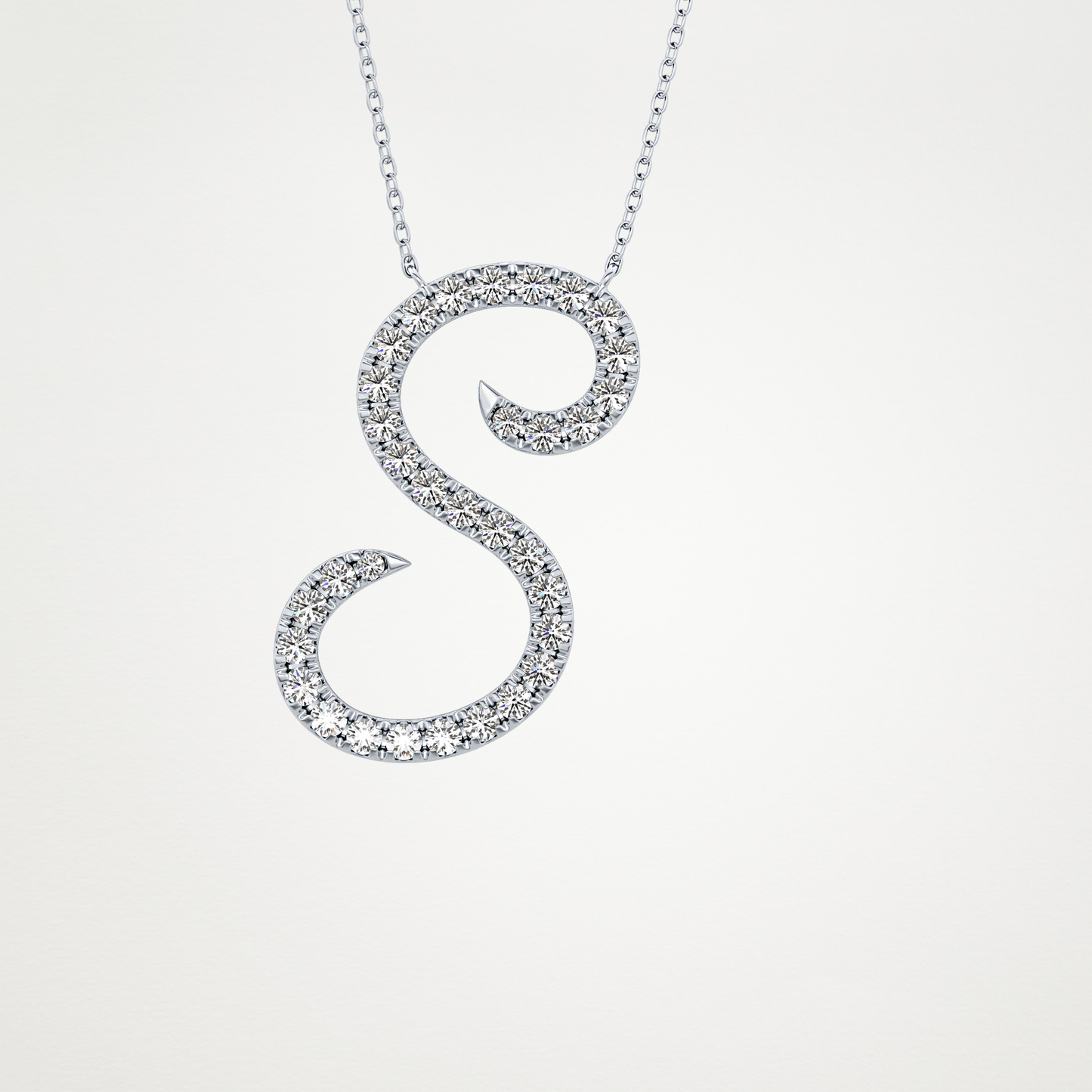 0.585 CT Moissanite S Shaped Necklace in 14K or 18K Solid Gold – DEF Color, VVS Clarity