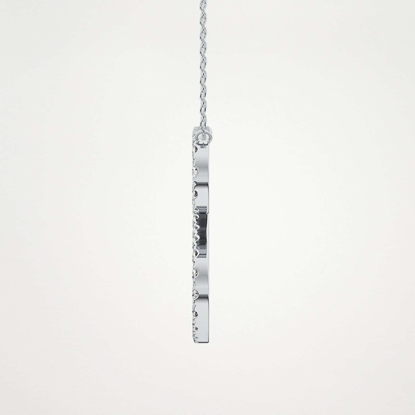 0.585 CT Moissanite S Shaped Necklace in 14K or 18K Solid Gold – DEF Color, VVS Clarity