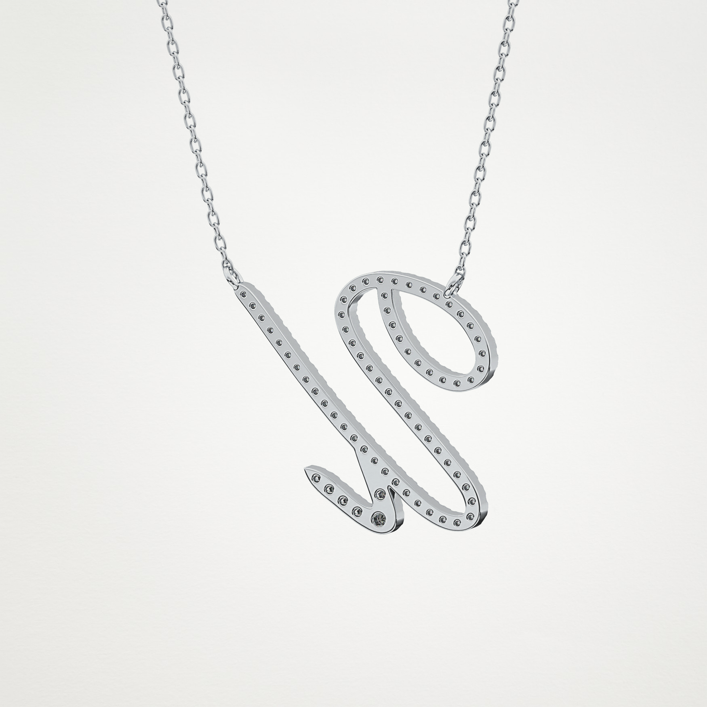 0.157 CT Moissanite U Shaped Necklace in 14K or 18K Solid Gold – DEF Color, VVS Clarity