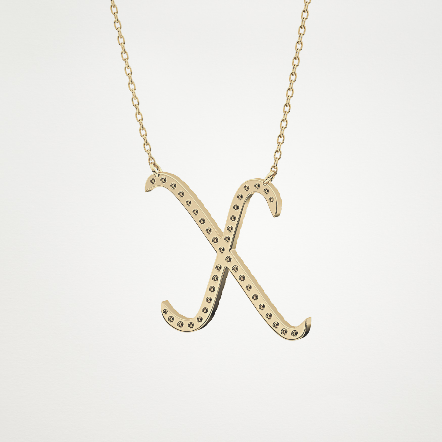 0.133 CT Moissanite X Shaped Necklace in 14K or 18K Solid Gold – DEF Color, VVS Clarity