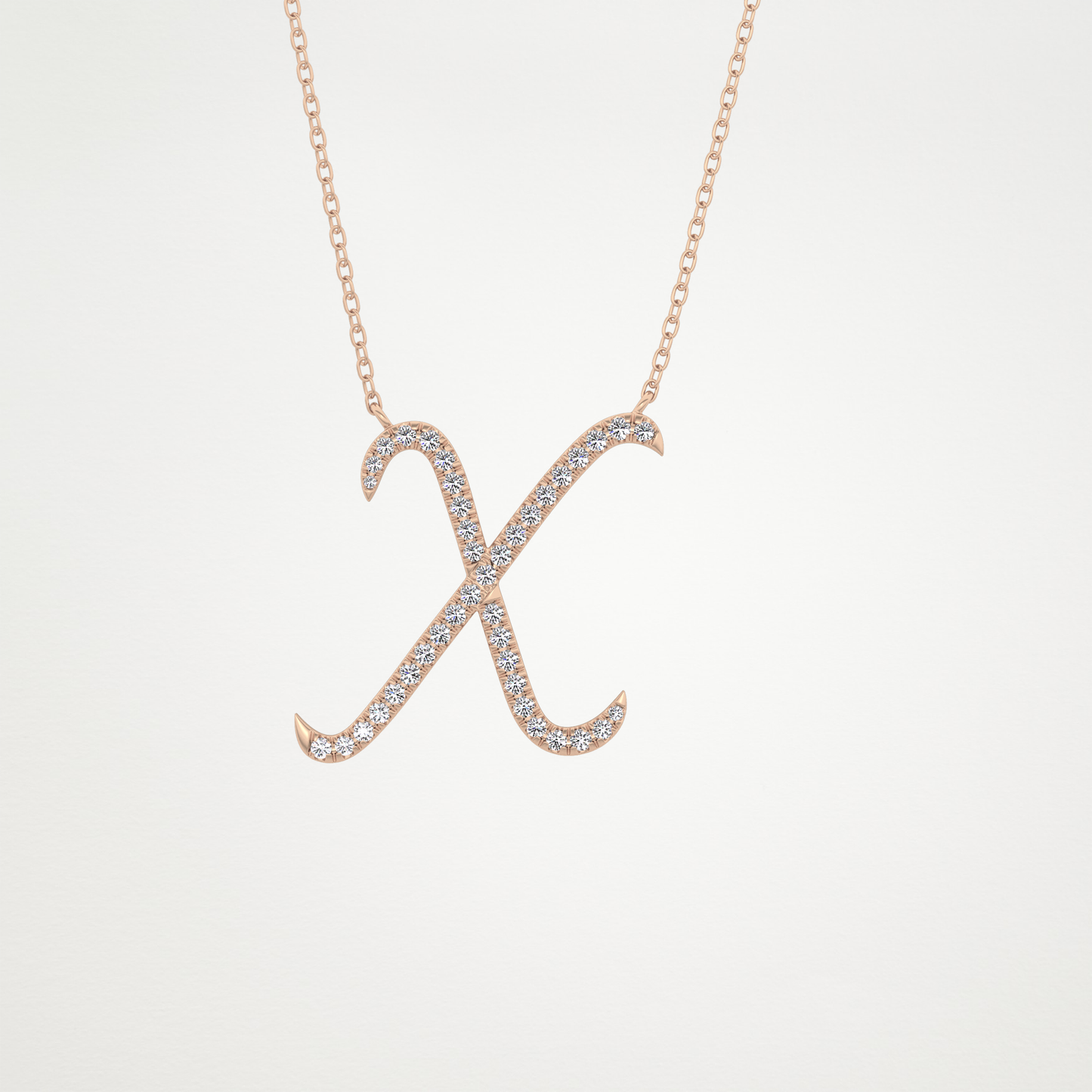 0.133 CT Moissanite X Shaped Necklace in 14K or 18K Solid Gold – DEF Color, VVS Clarity