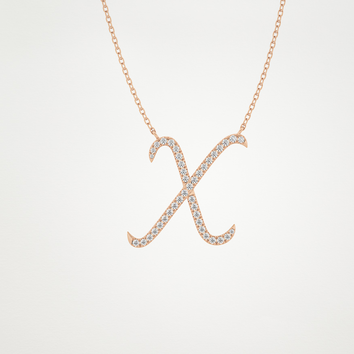 0.133 CT Moissanite X Shaped Necklace in 14K or 18K Solid Gold – DEF Color, VVS Clarity