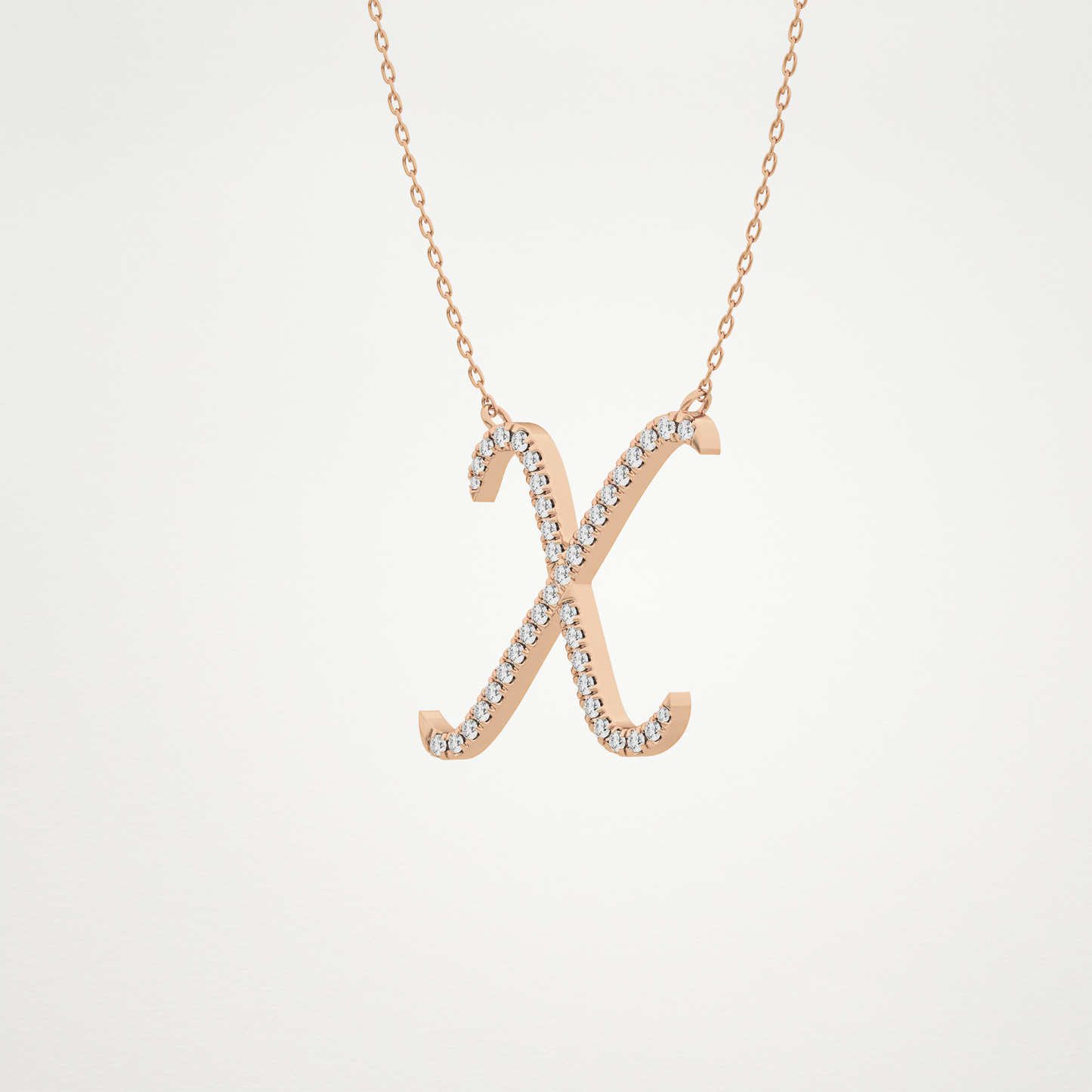 0.133 CT Moissanite X Shaped Necklace in 14K or 18K Solid Gold – DEF Color, VVS Clarity
