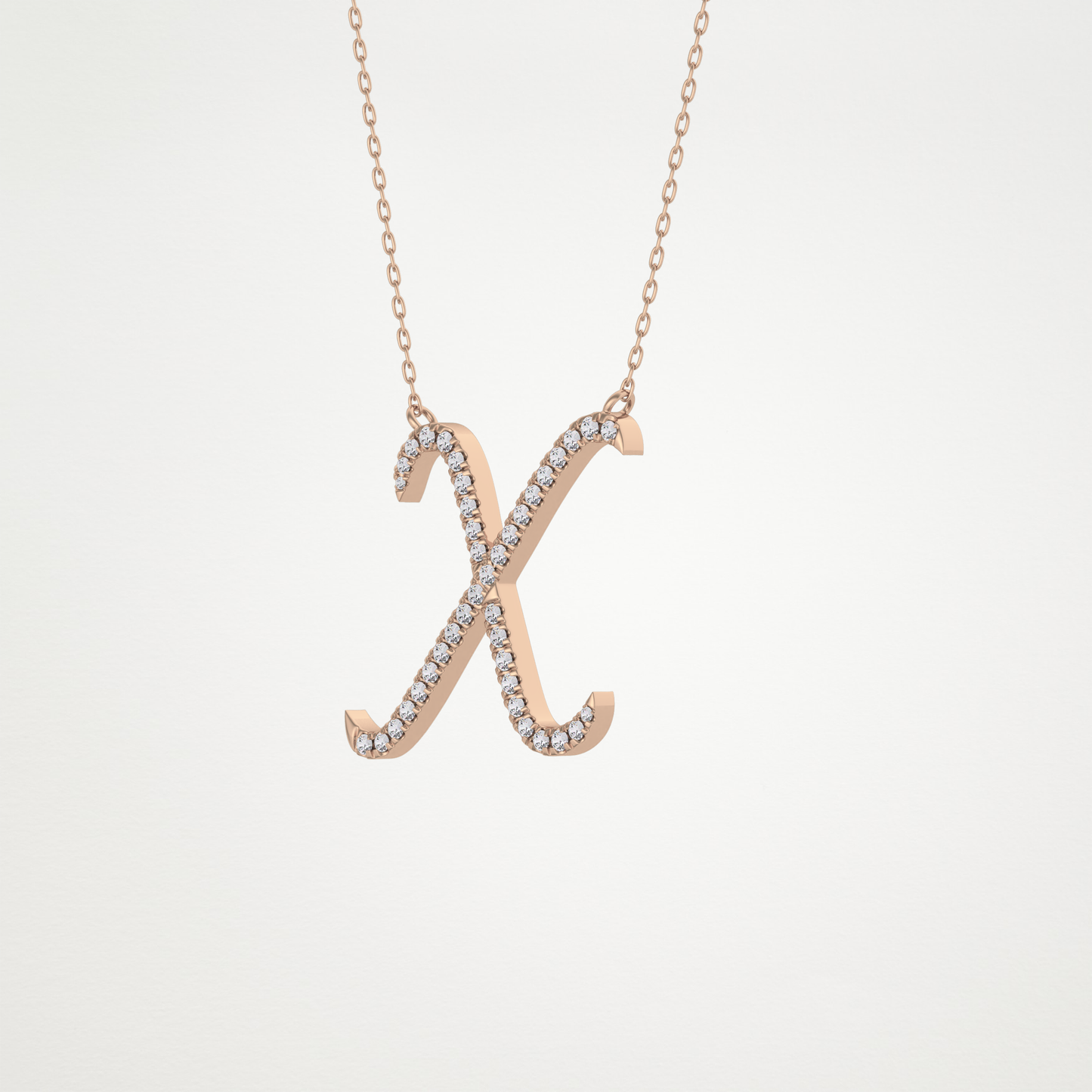 0.133 CT Moissanite X Shaped Necklace in 14K or 18K Solid Gold – DEF Color, VVS Clarity