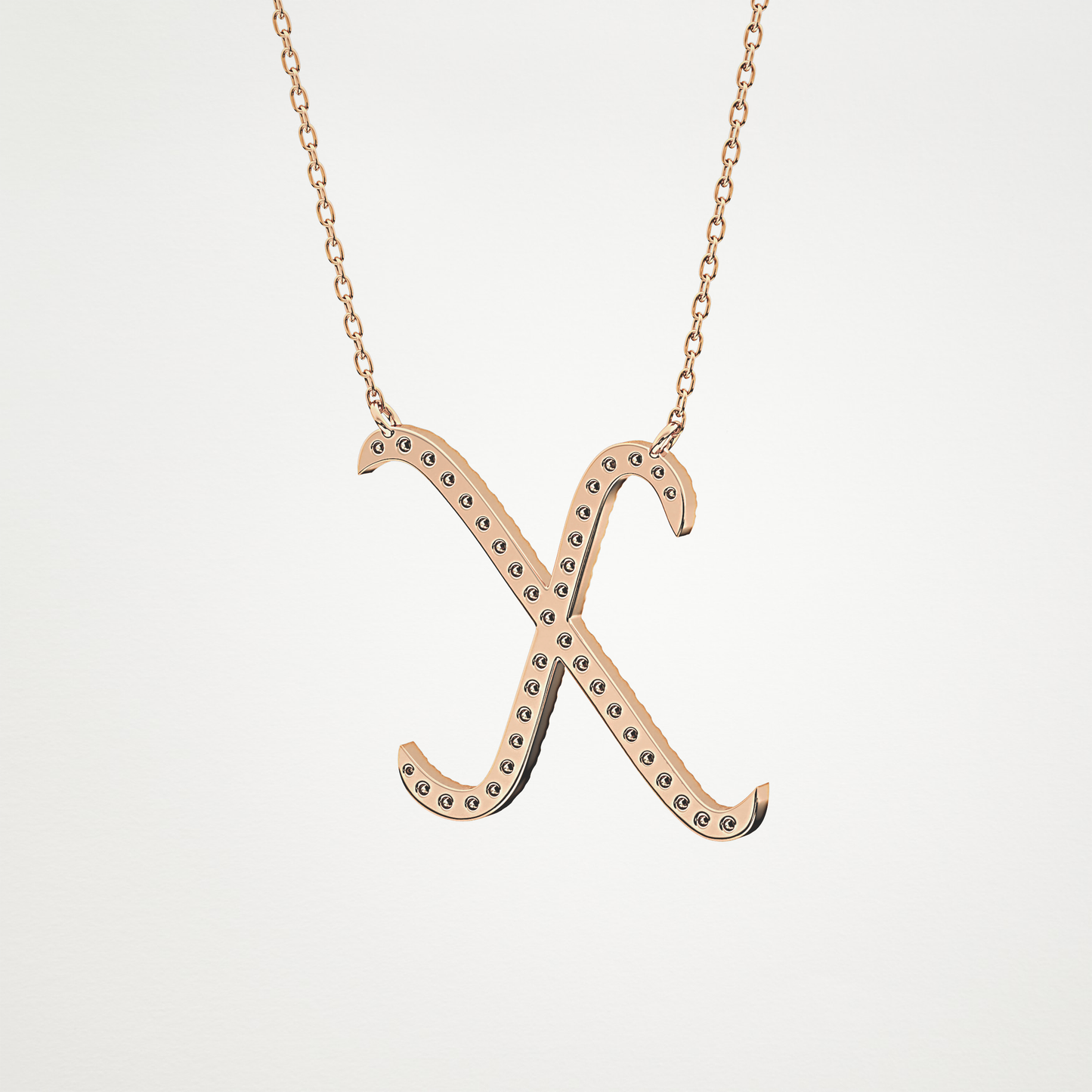 0.133 CT Moissanite X Shaped Necklace in 14K or 18K Solid Gold – DEF Color, VVS Clarity