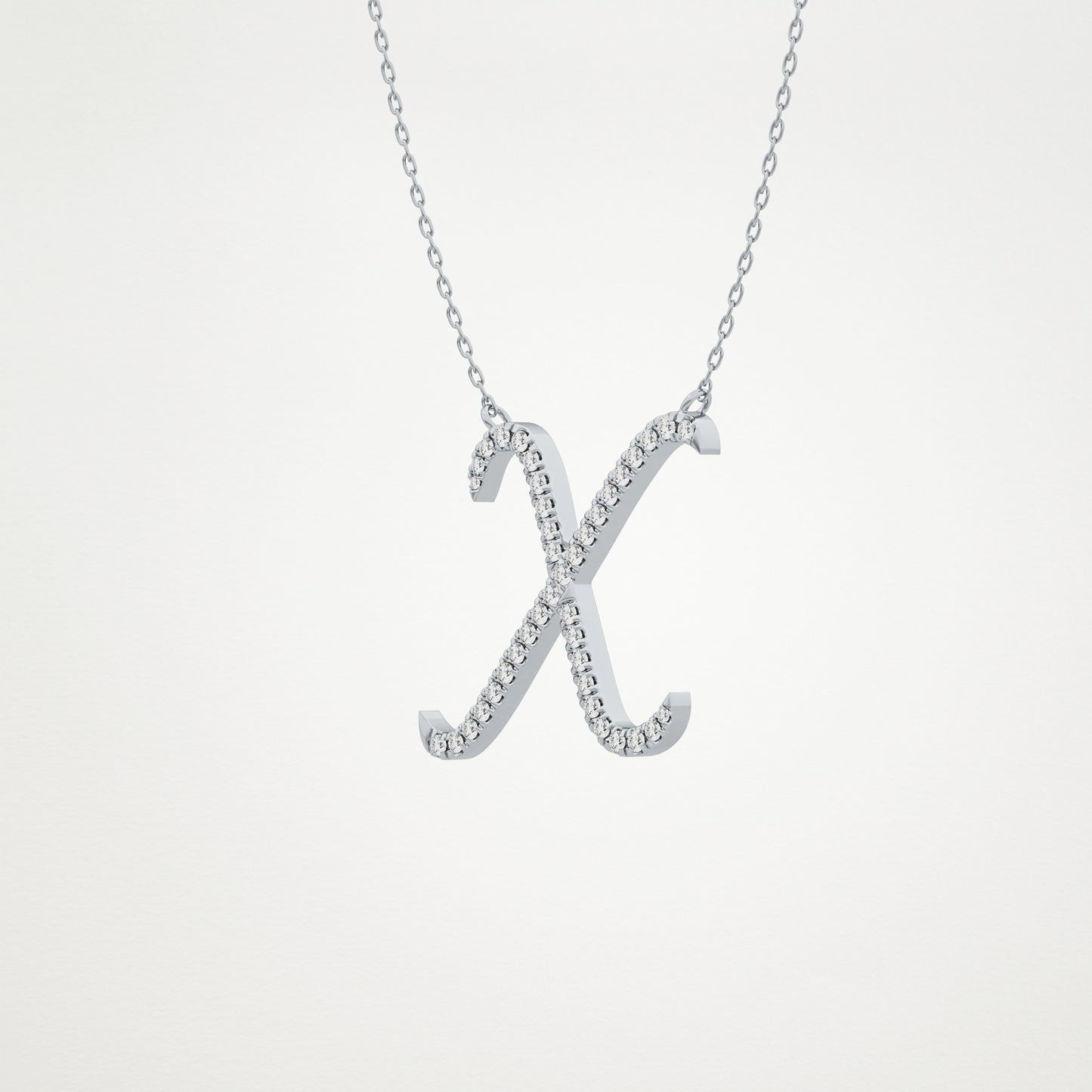 0.133 CT Moissanite X Shaped Necklace in 14K or 18K Solid Gold – DEF Color, VVS Clarity