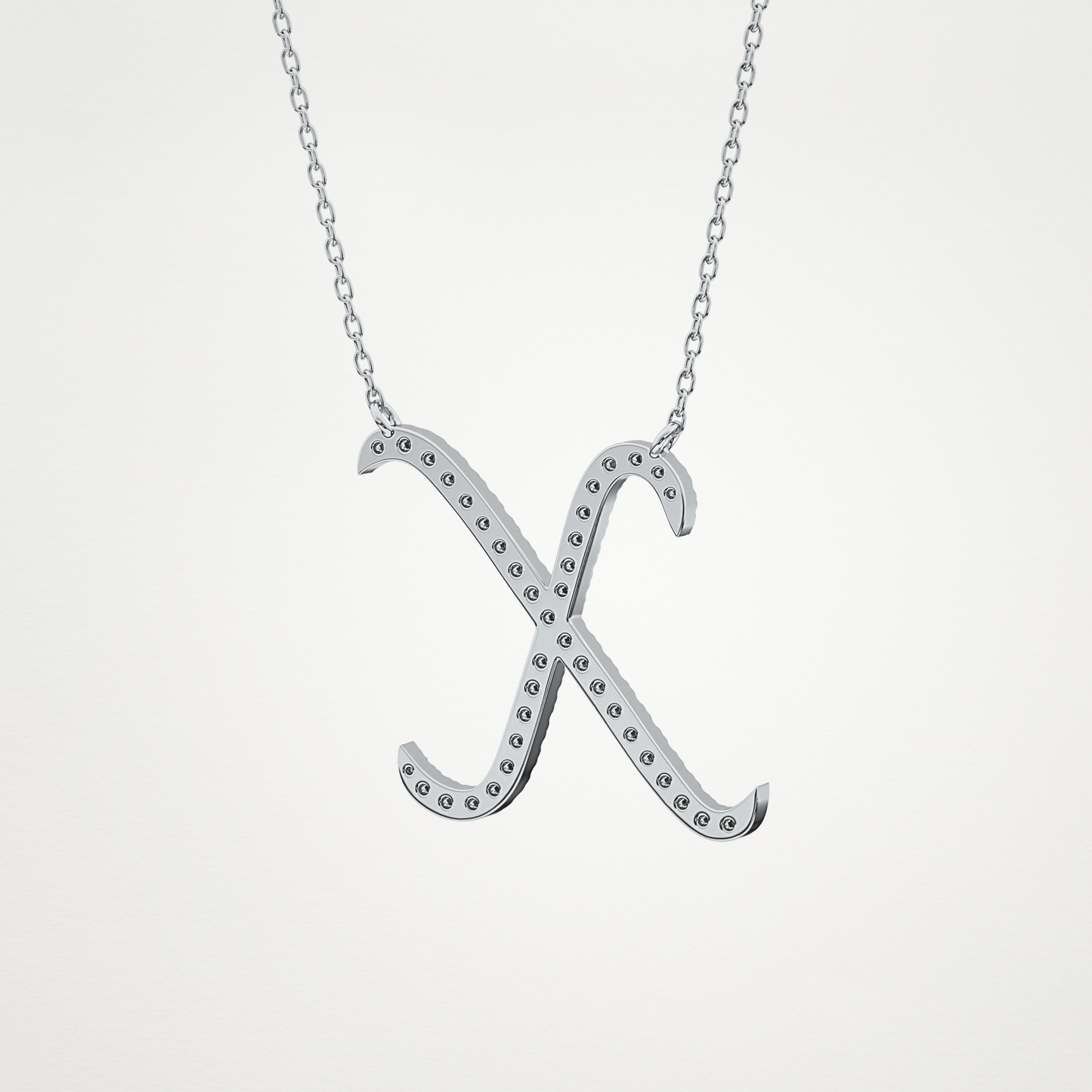 0.133 CT Moissanite X Shaped Necklace in 14K or 18K Solid Gold – DEF Color, VVS Clarity
