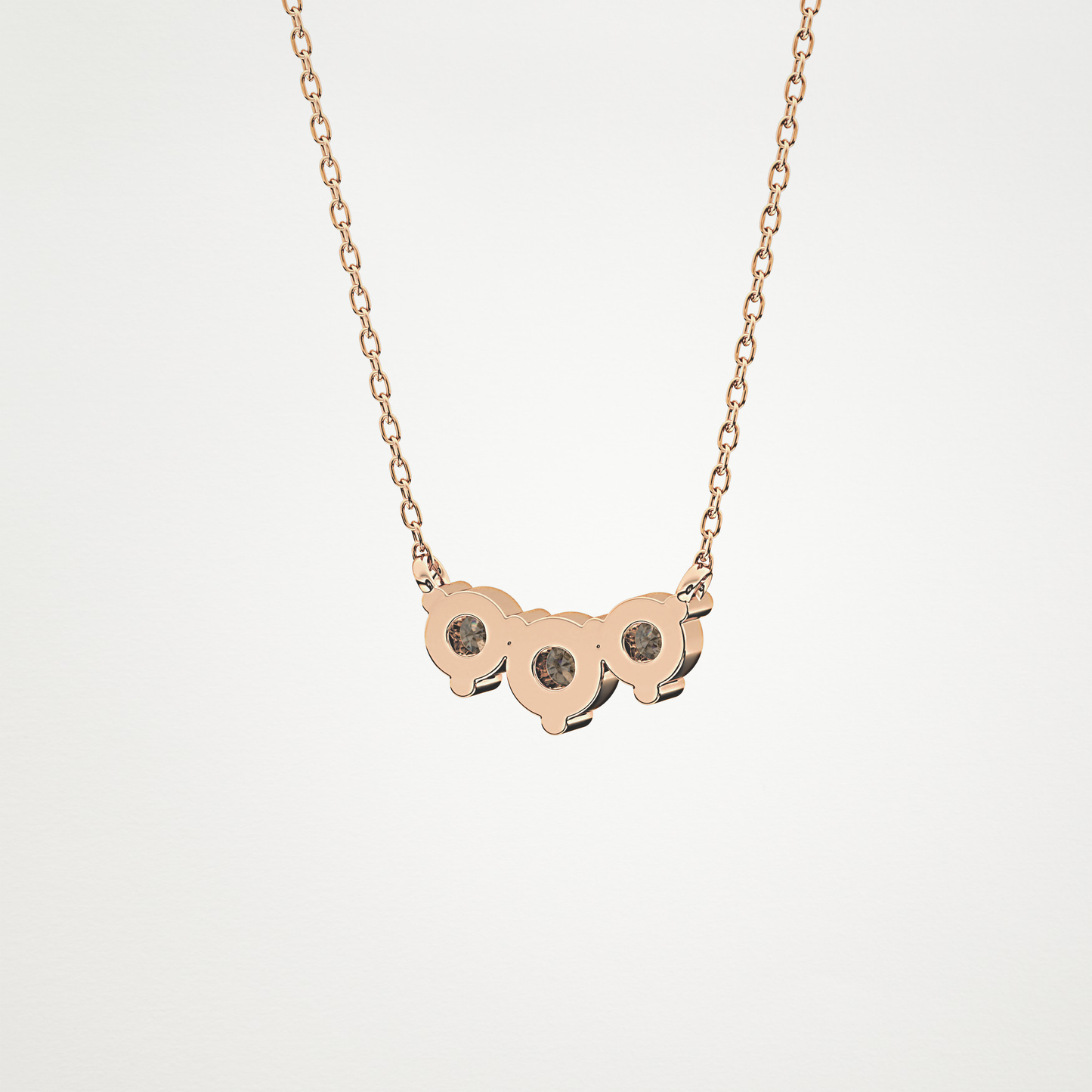0.35 CT Moissanite 3 Stones Necklace in 14K or 18K Solid Gold – DEF Color, VVS Clarity