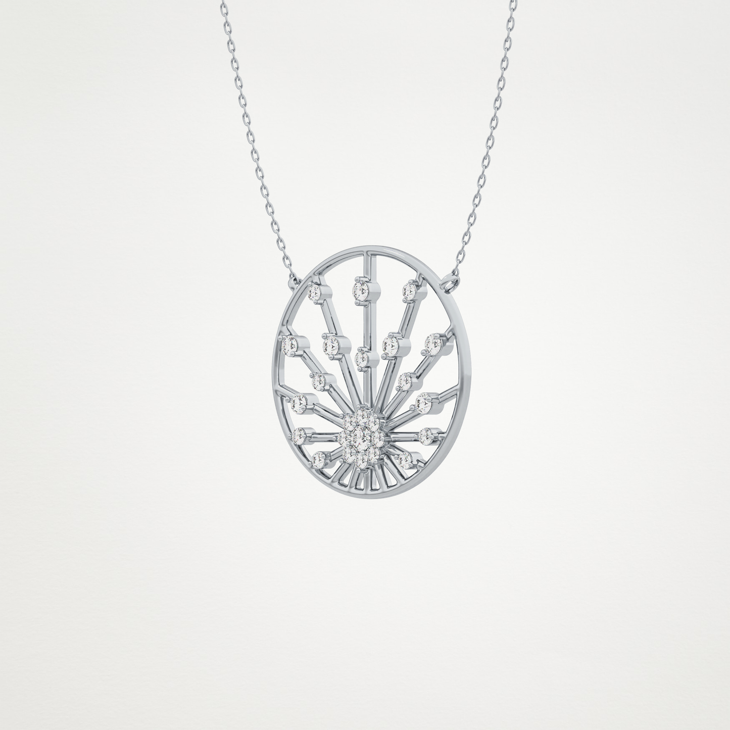 0.28 CT Moissanite Circle Shaped Necklace in 14K or 18K Solid Gold – DEF Color, VVS Clarity