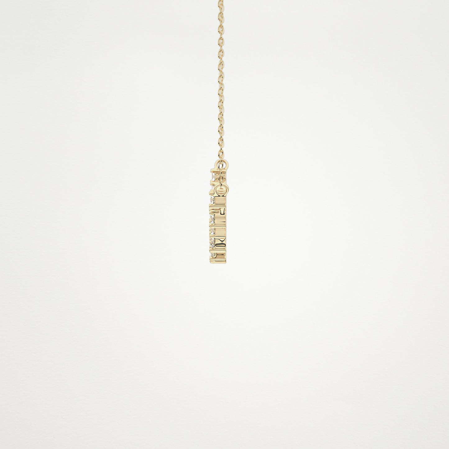 0.65 CT Moissanite Cluster Necklace in 14K or 18K Solid Gold – DEF Color, VVS Clarity