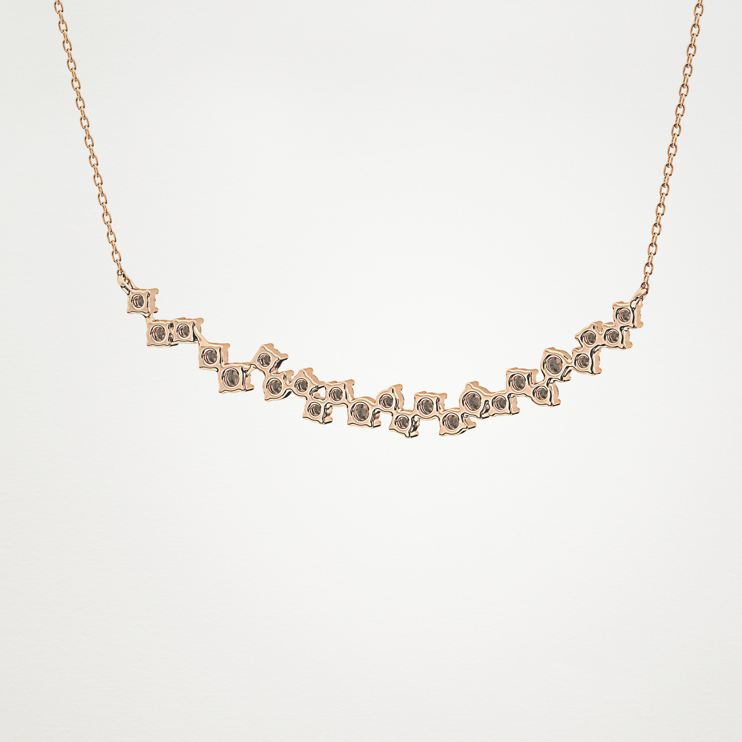 0.65 CT Moissanite Cluster Necklace in 14K or 18K Solid Gold – DEF Color, VVS Clarity