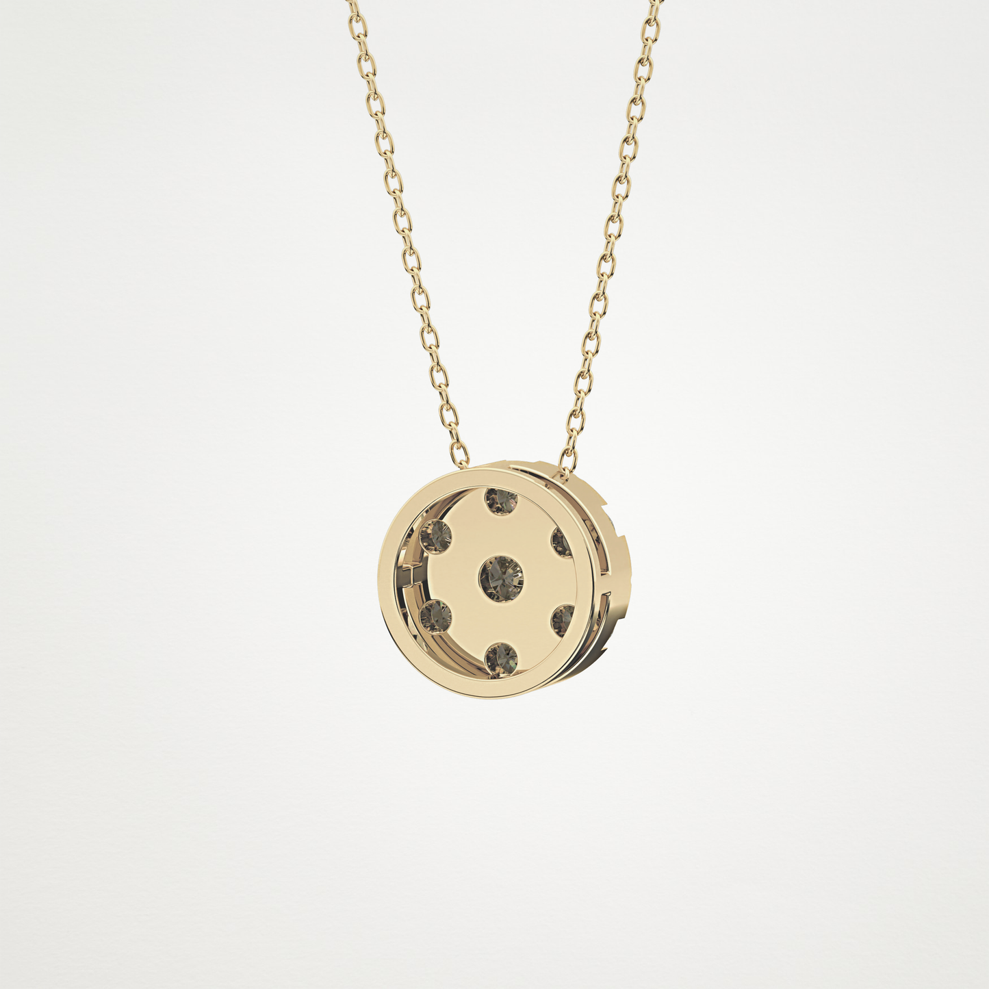 0.57 CT Moissanite Circle Shaped Necklace in 14K or 18K Solid Gold – DEF Color, VVS Clarity