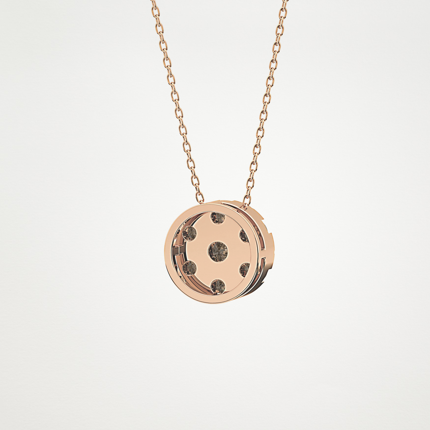 0.57 CT Moissanite Circle Shaped Necklace in 14K or 18K Solid Gold – DEF Color, VVS Clarity