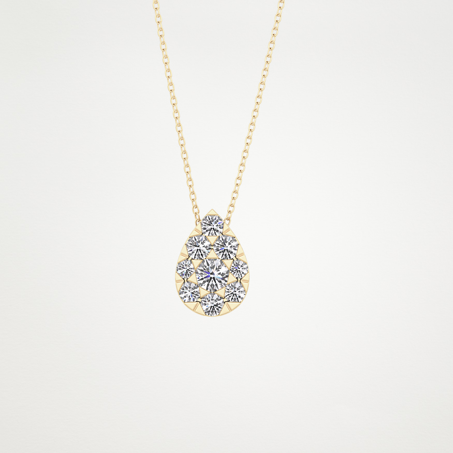 0.67 CT Moissanite Pear Shaped Necklace in 14K or 18K Solid Gold – DEF Color, VVS Clarity