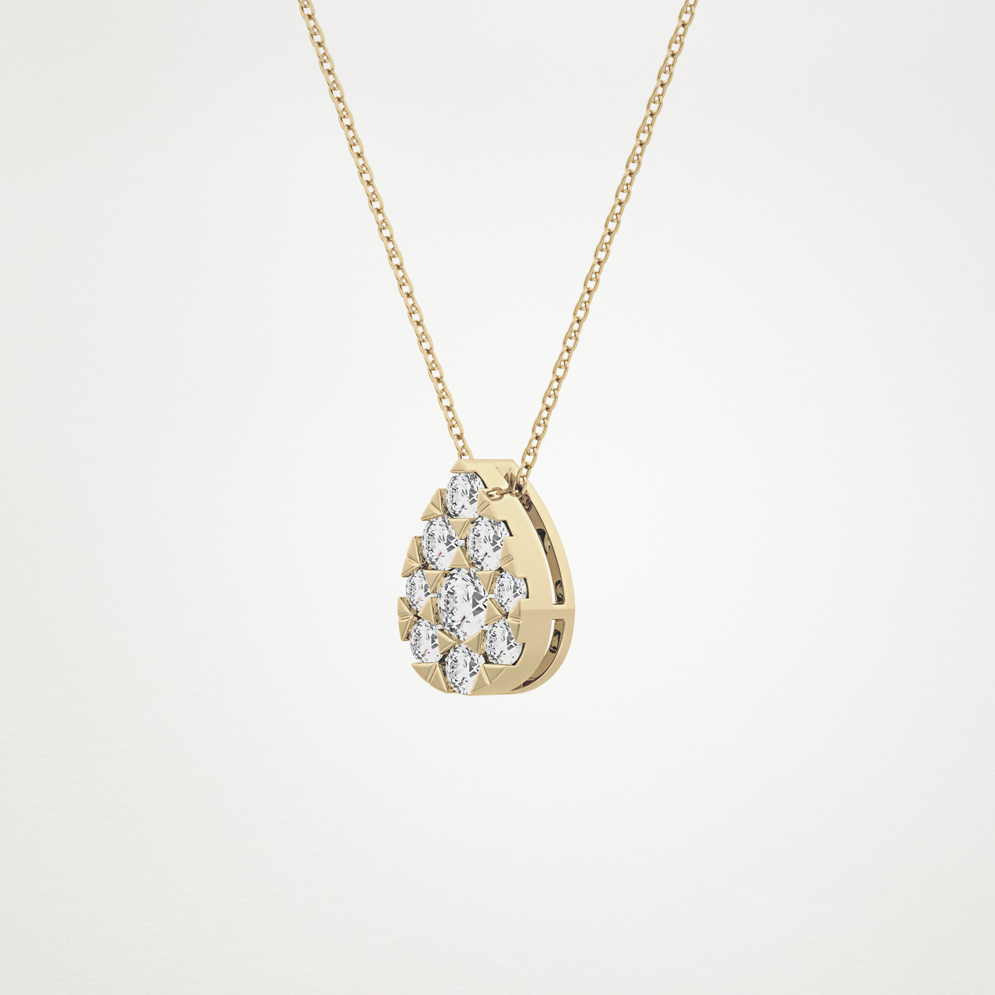 0.67 CT Moissanite Pear Shaped Necklace in 14K or 18K Solid Gold – DEF Color, VVS Clarity