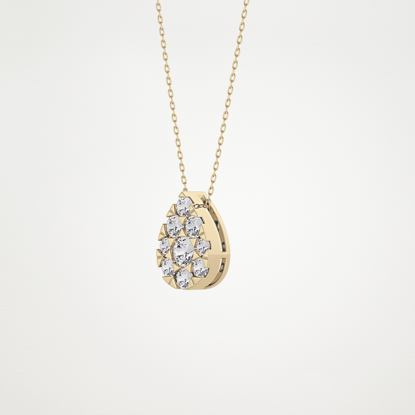 0.67 CT Moissanite Pear Shaped Necklace in 14K or 18K Solid Gold – DEF Color, VVS Clarity