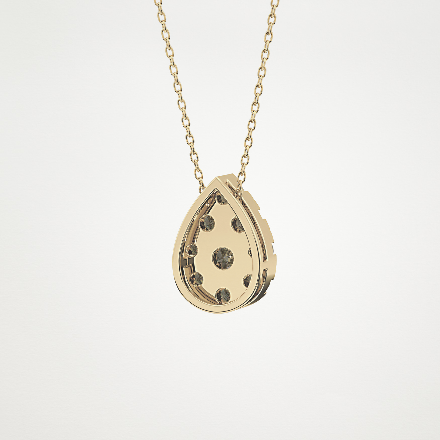 0.67 CT Moissanite Pear Shaped Necklace in 14K or 18K Solid Gold – DEF Color, VVS Clarity