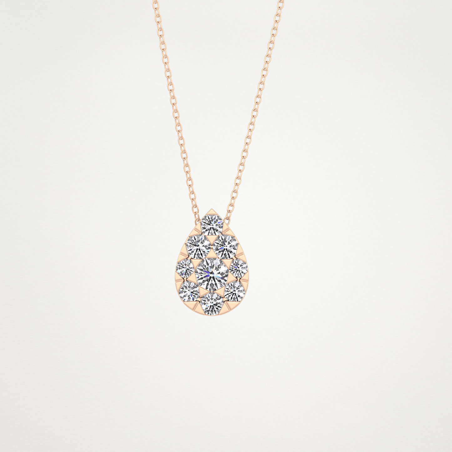 0.67 CT Moissanite Pear Shaped Necklace in 14K or 18K Solid Gold – DEF Color, VVS Clarity