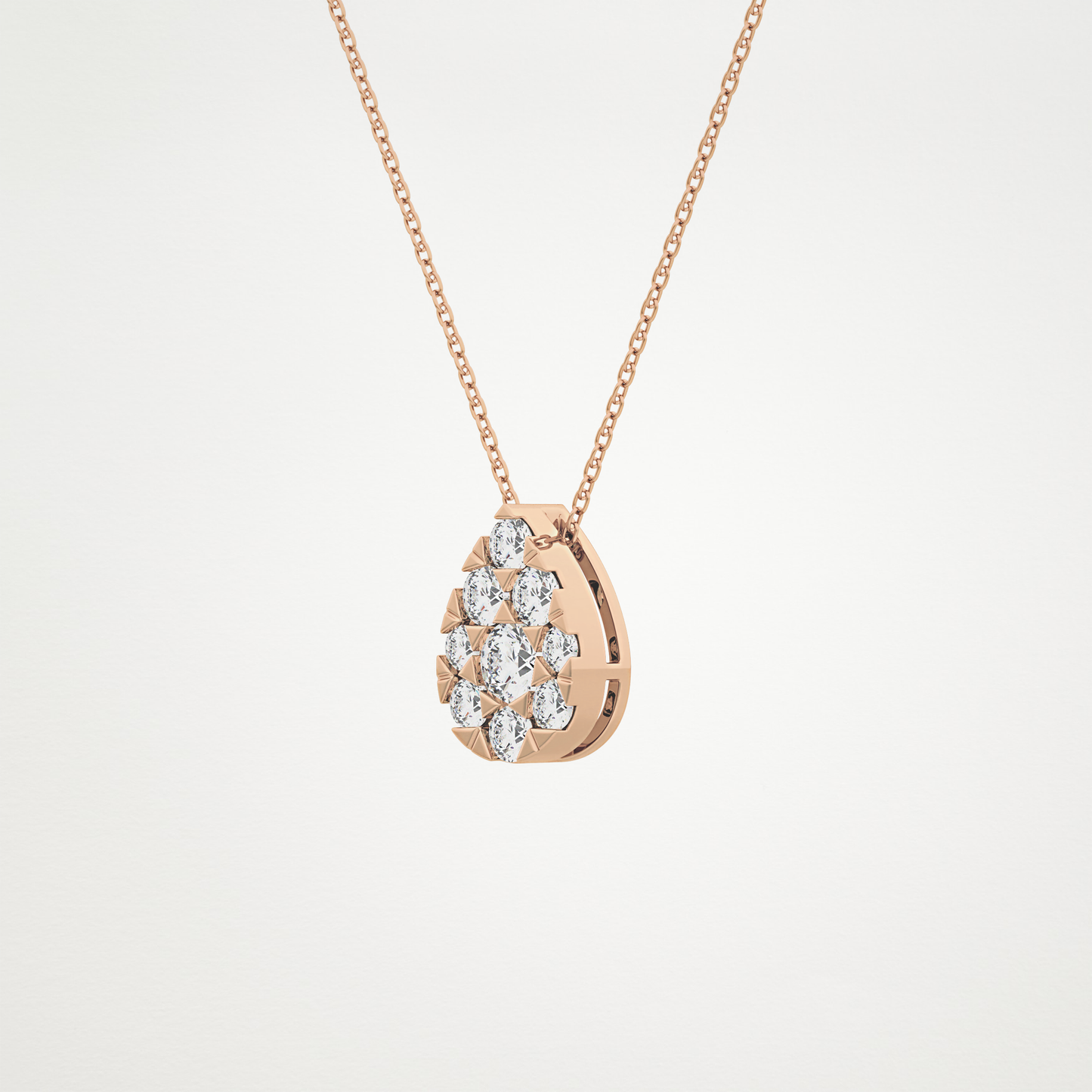 0.67 CT Moissanite Pear Shaped Necklace in 14K or 18K Solid Gold – DEF Color, VVS Clarity