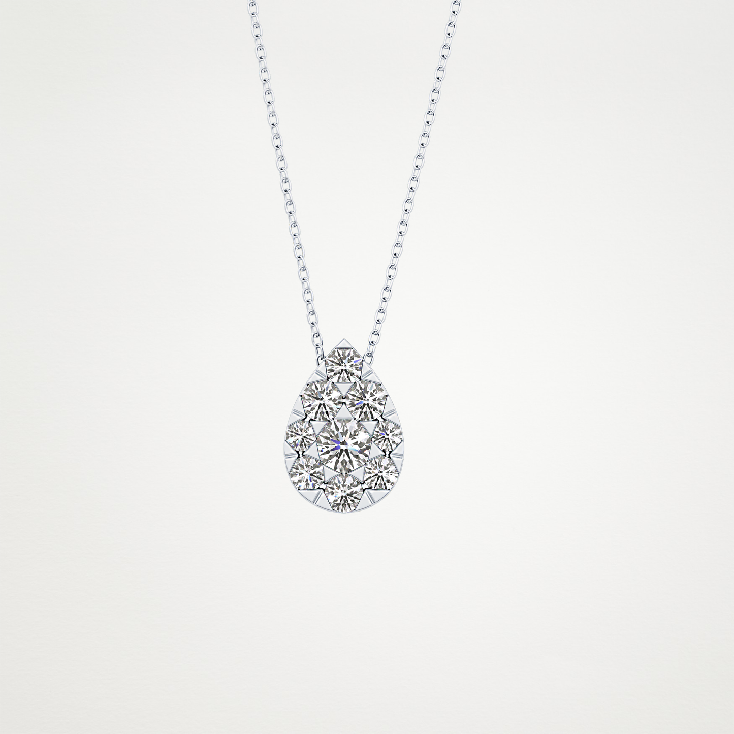 0.67 CT Moissanite Pear Shaped Necklace in 14K or 18K Solid Gold – DEF Color, VVS Clarity
