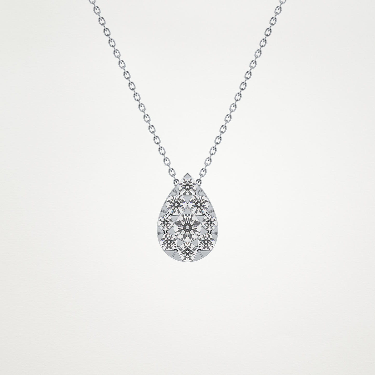 0.67 CT Moissanite Pear Shaped Necklace in 14K or 18K Solid Gold – DEF Color, VVS Clarity