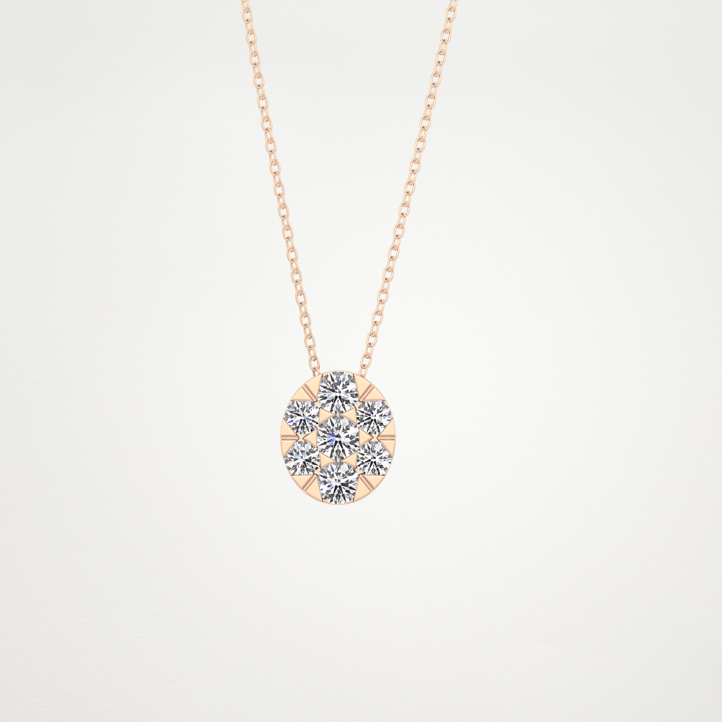 0.54 CT Moissanite Oval Shaped Necklace in 14K or 18K Solid Gold – DEF Color, VVS Clarity