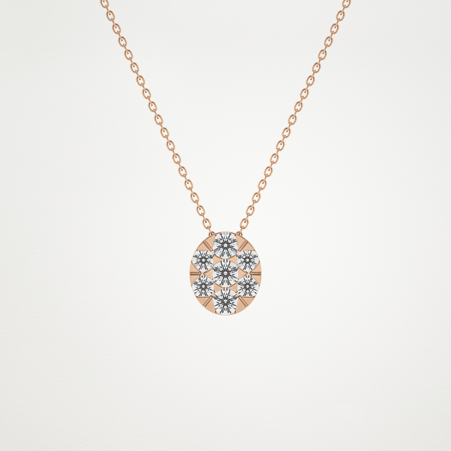 0.54 CT Moissanite Oval Shaped Necklace in 14K or 18K Solid Gold – DEF Color, VVS Clarity