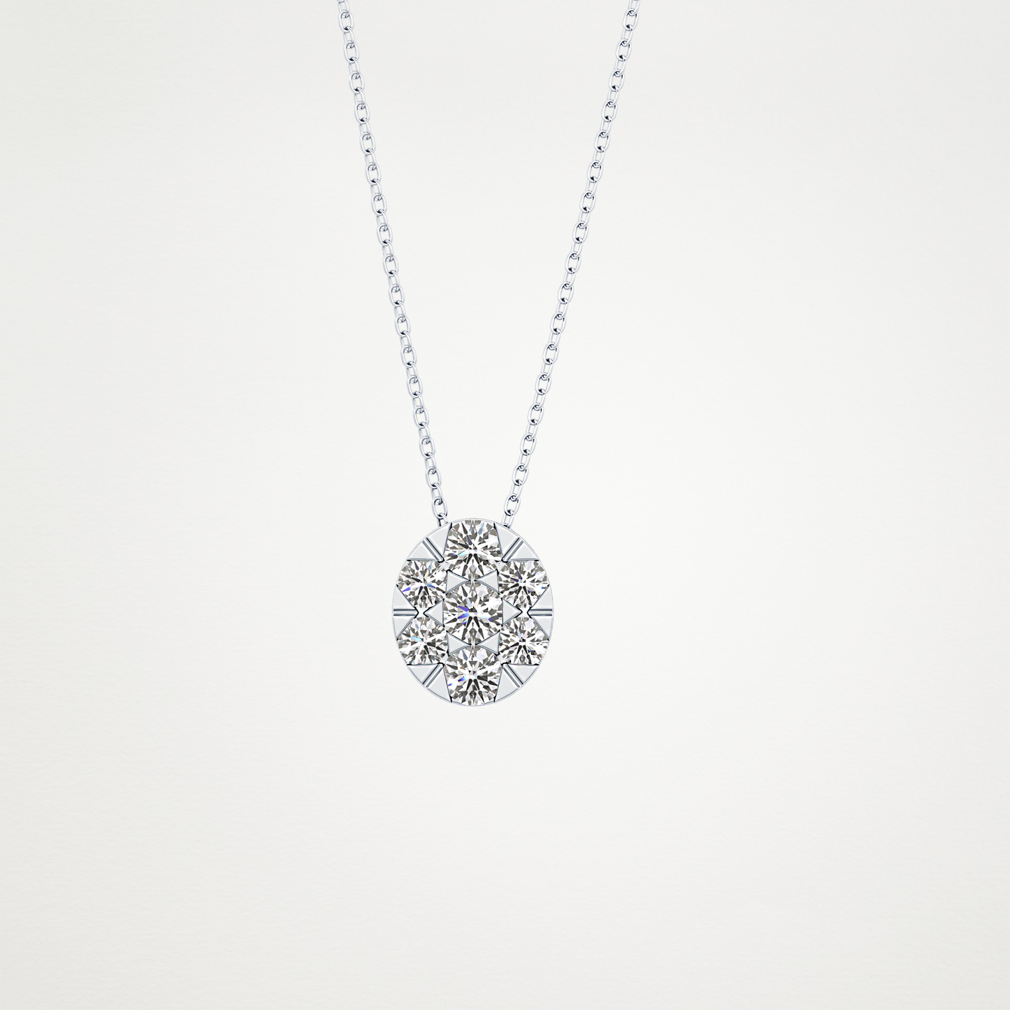 0.54 CT Moissanite Oval Shaped Necklace in 14K or 18K Solid Gold – DEF Color, VVS Clarity