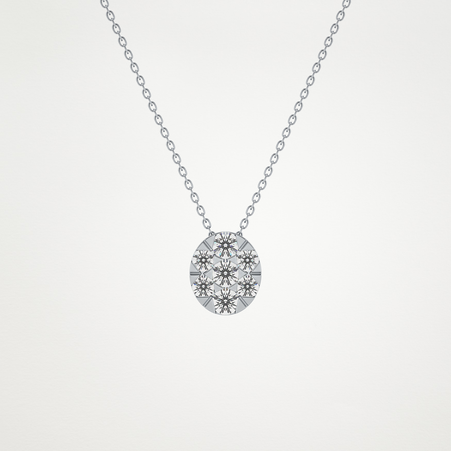 0.54 CT Moissanite Oval Shaped Necklace in 14K or 18K Solid Gold – DEF Color, VVS Clarity