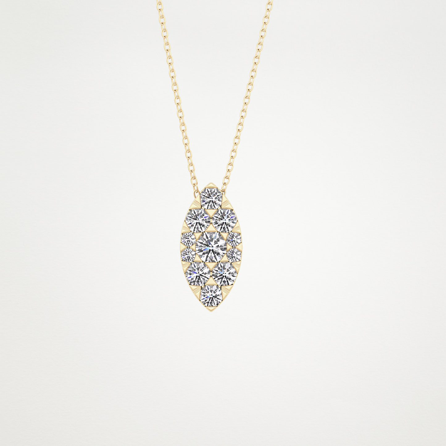0.7 CT Moissanite Marquise Necklace in 14K or 18K Solid Gold – DEF Color, VVS Clarity