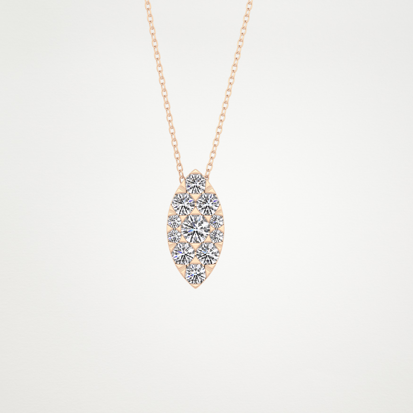 0.7 CT Moissanite Marquise Necklace in 14K or 18K Solid Gold – DEF Color, VVS Clarity
