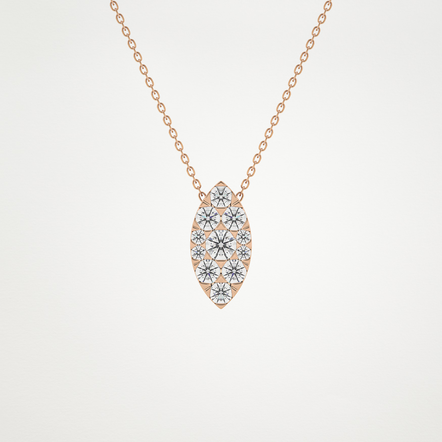 0.7 CT Moissanite Marquise Necklace in 14K or 18K Solid Gold – DEF Color, VVS Clarity