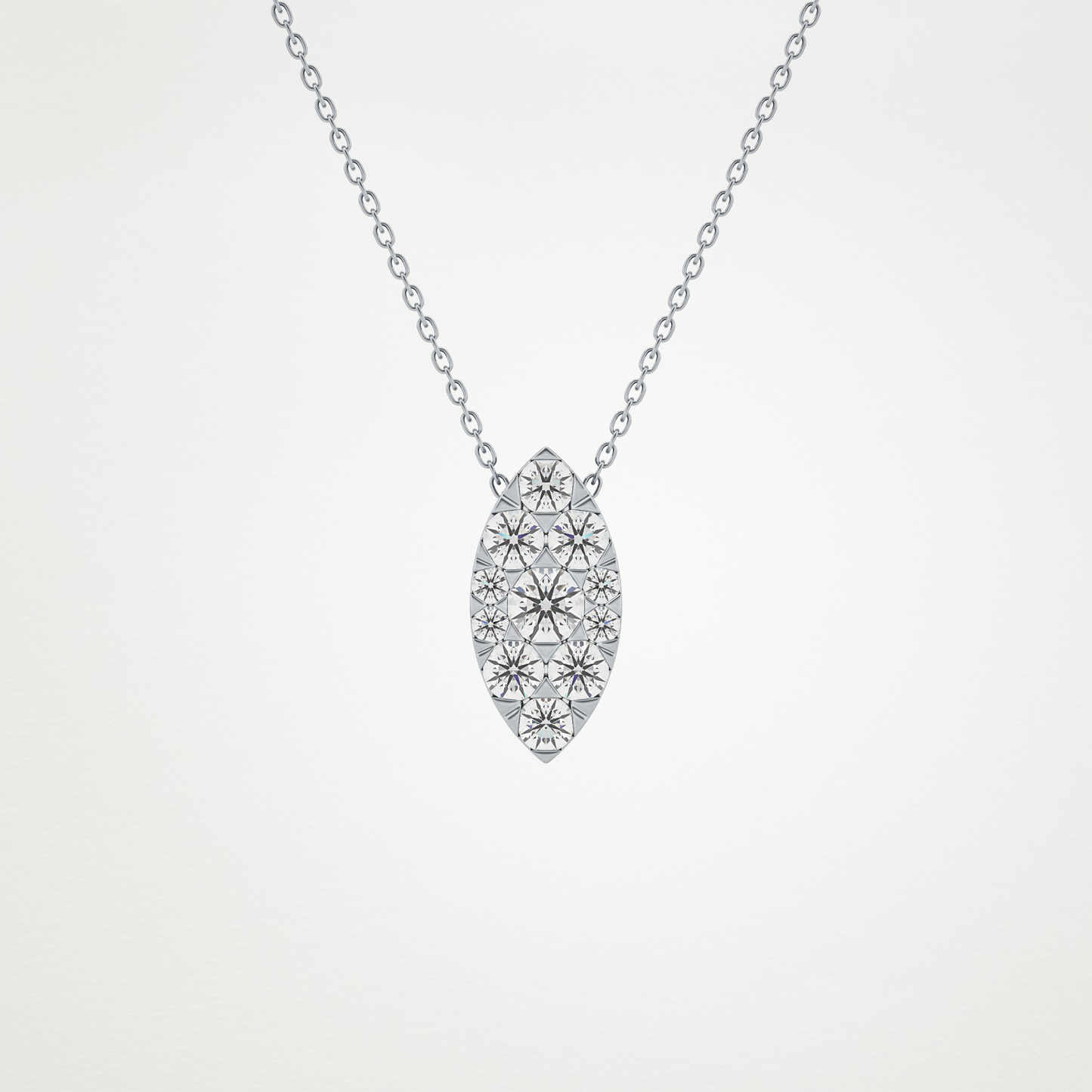 0.7 CT Moissanite Marquise Necklace in 14K or 18K Solid Gold – DEF Color, VVS Clarity