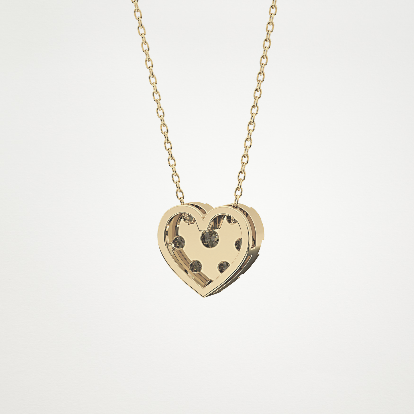 0.475 CT Moissanite Heart Shaped Necklace in 14K or 18K Solid Gold – DEF Color, VVS Clarity