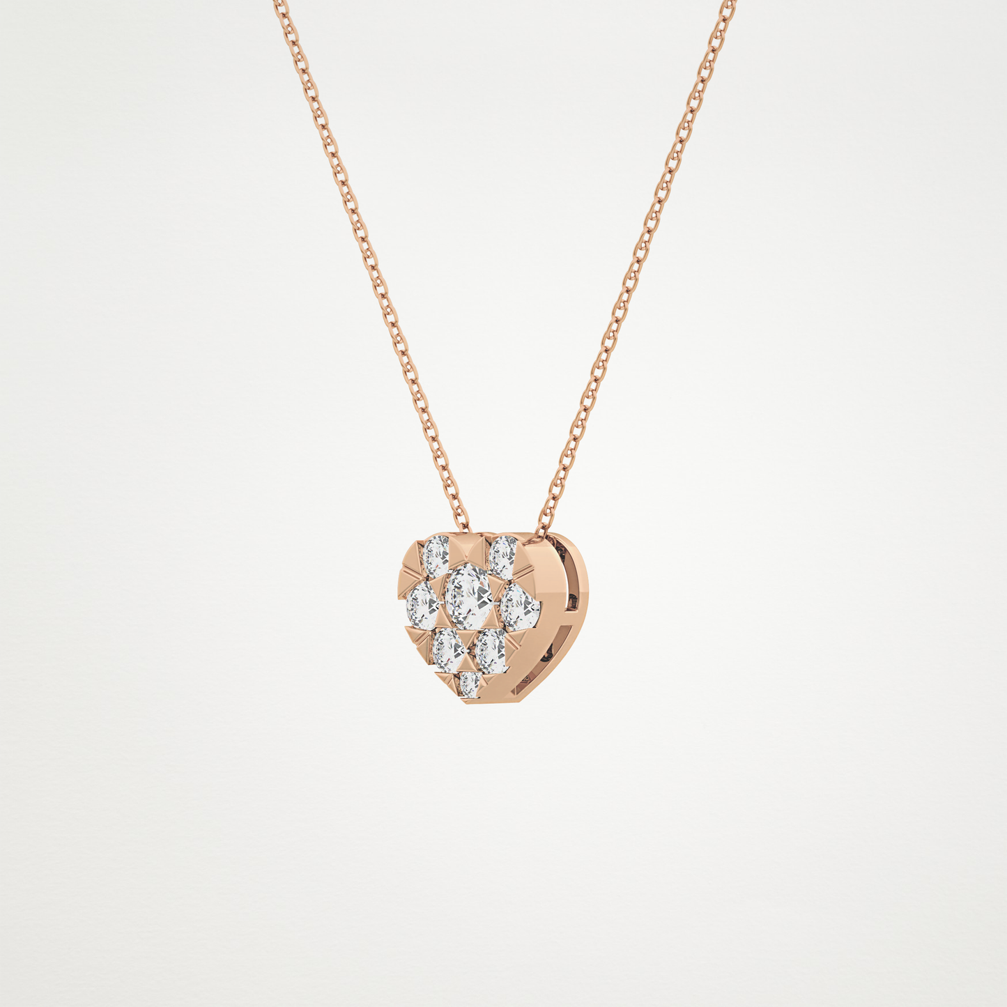 0.475 CT Moissanite Heart Shaped Necklace in 14K or 18K Solid Gold – DEF Color, VVS Clarity
