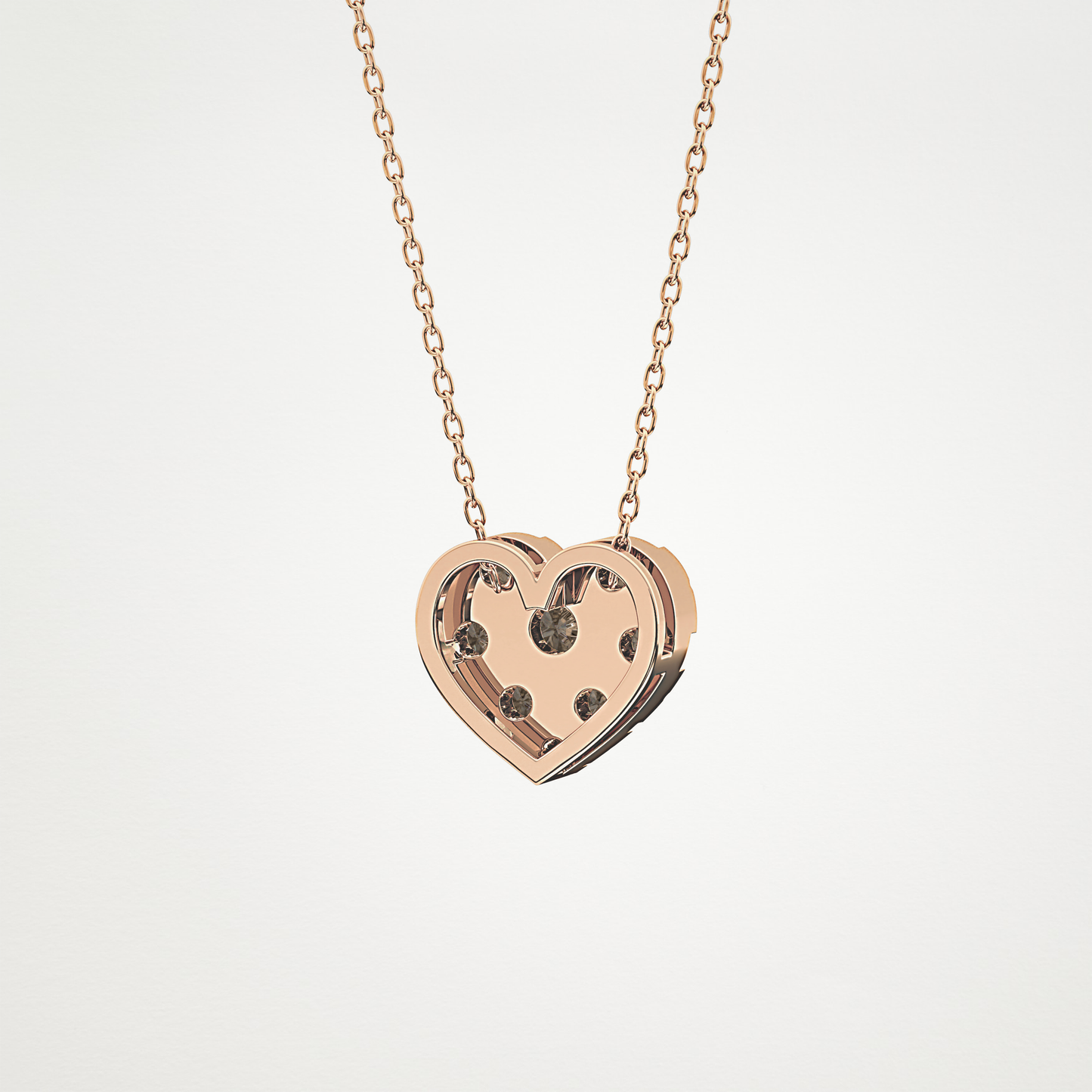 0.475 CT Moissanite Heart Shaped Necklace in 14K or 18K Solid Gold – DEF Color, VVS Clarity
