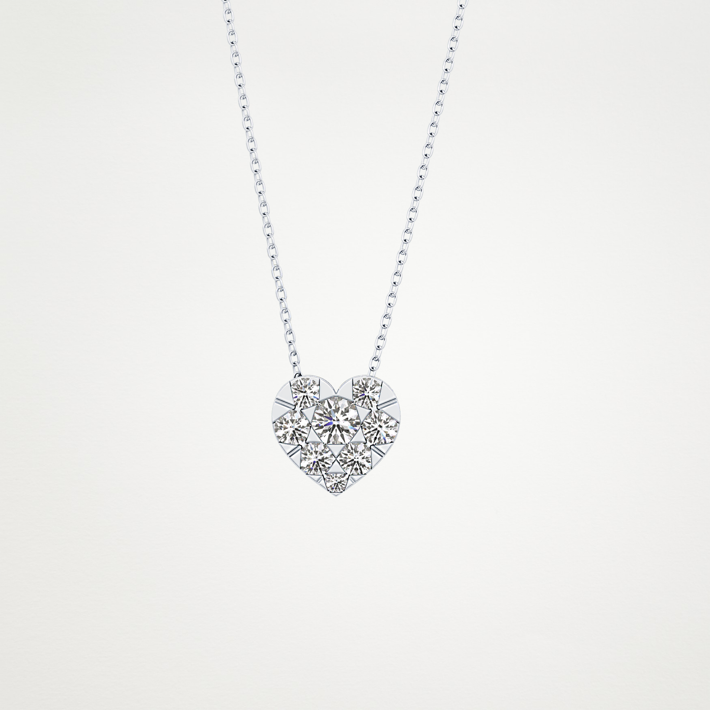 0.475 CT Moissanite Heart Shaped Necklace in 14K or 18K Solid Gold – DEF Color, VVS Clarity