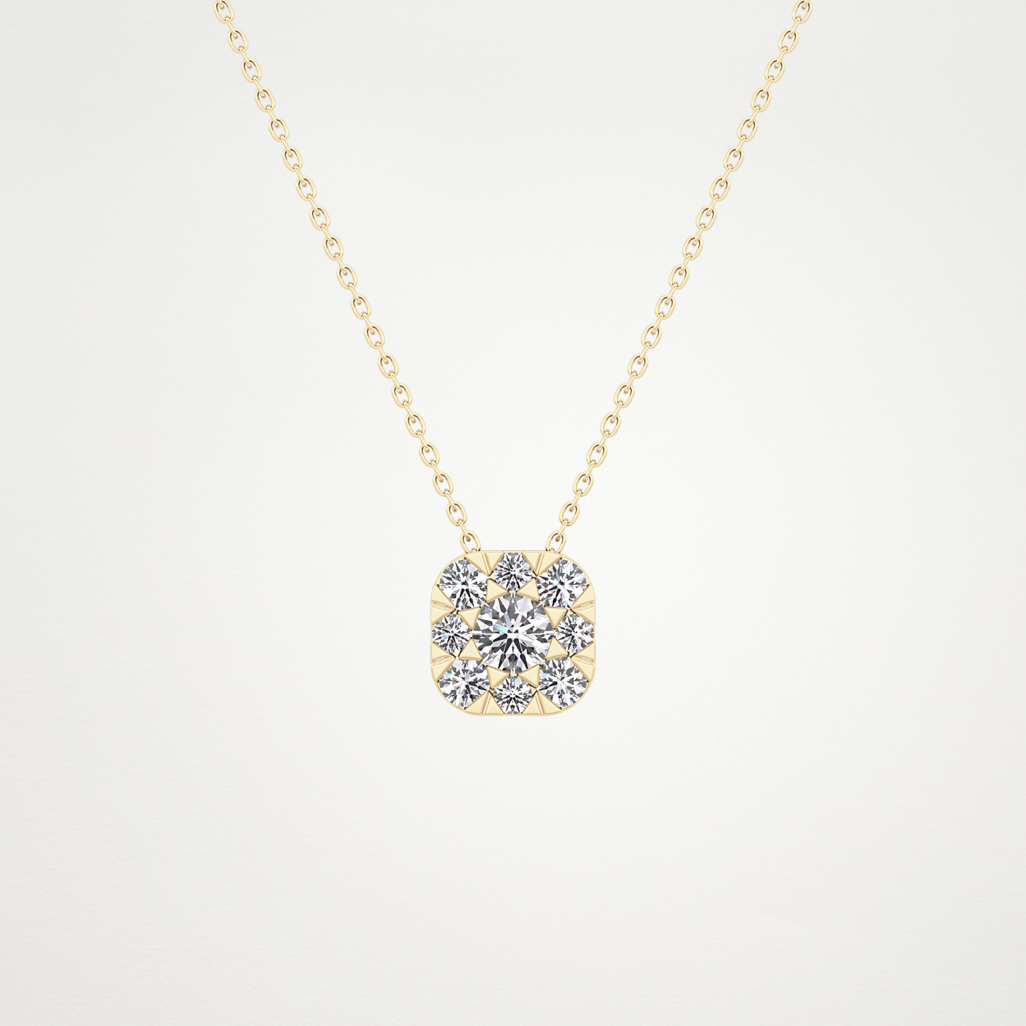 1.16 CT Moissanite Cushion Necklace in 14K or 18K Solid Gold – DEF Color, VVS Clarity