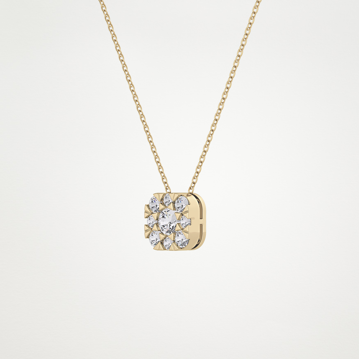 1.16 CT Moissanite Cushion Necklace in 14K or 18K Solid Gold – DEF Color, VVS Clarity