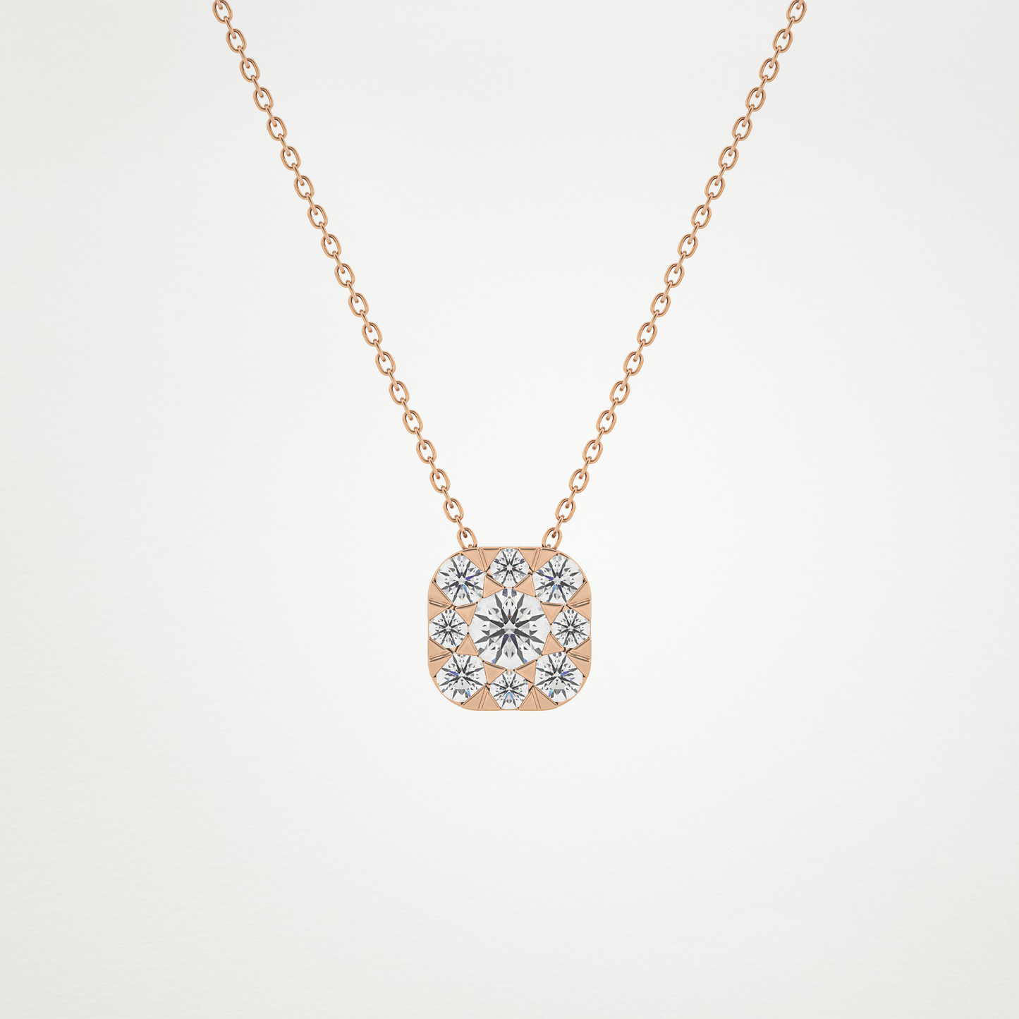 1.16 CT Moissanite Cushion Necklace in 14K or 18K Solid Gold – DEF Color, VVS Clarity