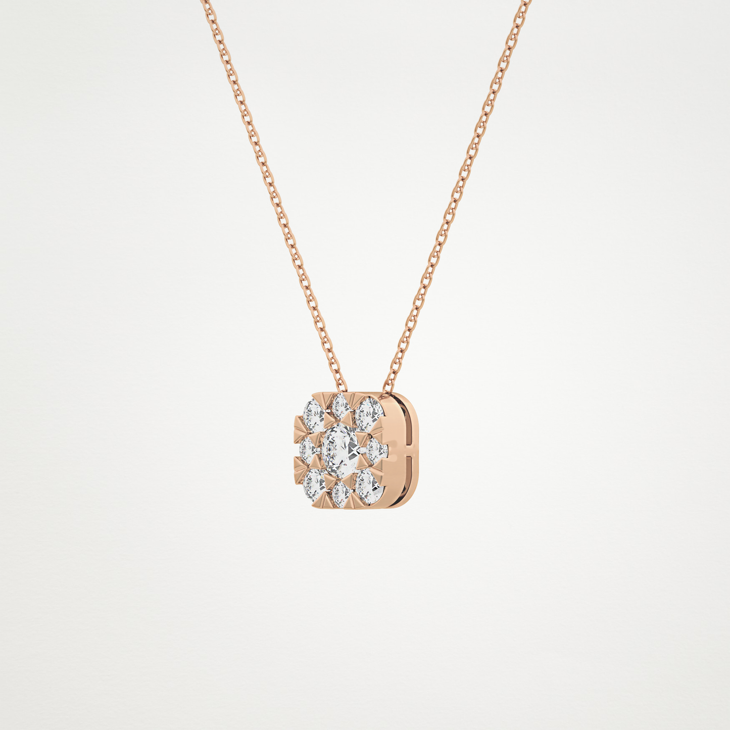1.16 CT Moissanite Cushion Necklace in 14K or 18K Solid Gold – DEF Color, VVS Clarity