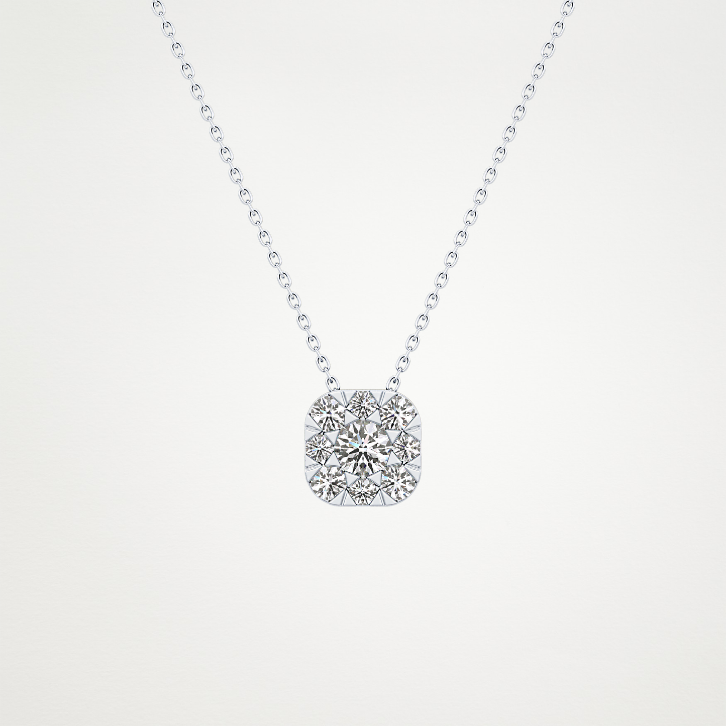 1.16 CT Moissanite Cushion Necklace in 14K or 18K Solid Gold – DEF Color, VVS Clarity