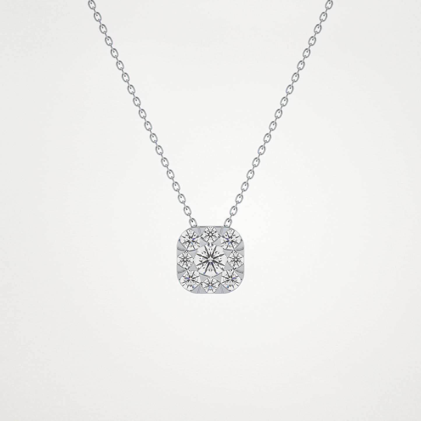 1.16 CT Moissanite Cushion Necklace in 14K or 18K Solid Gold – DEF Color, VVS Clarity