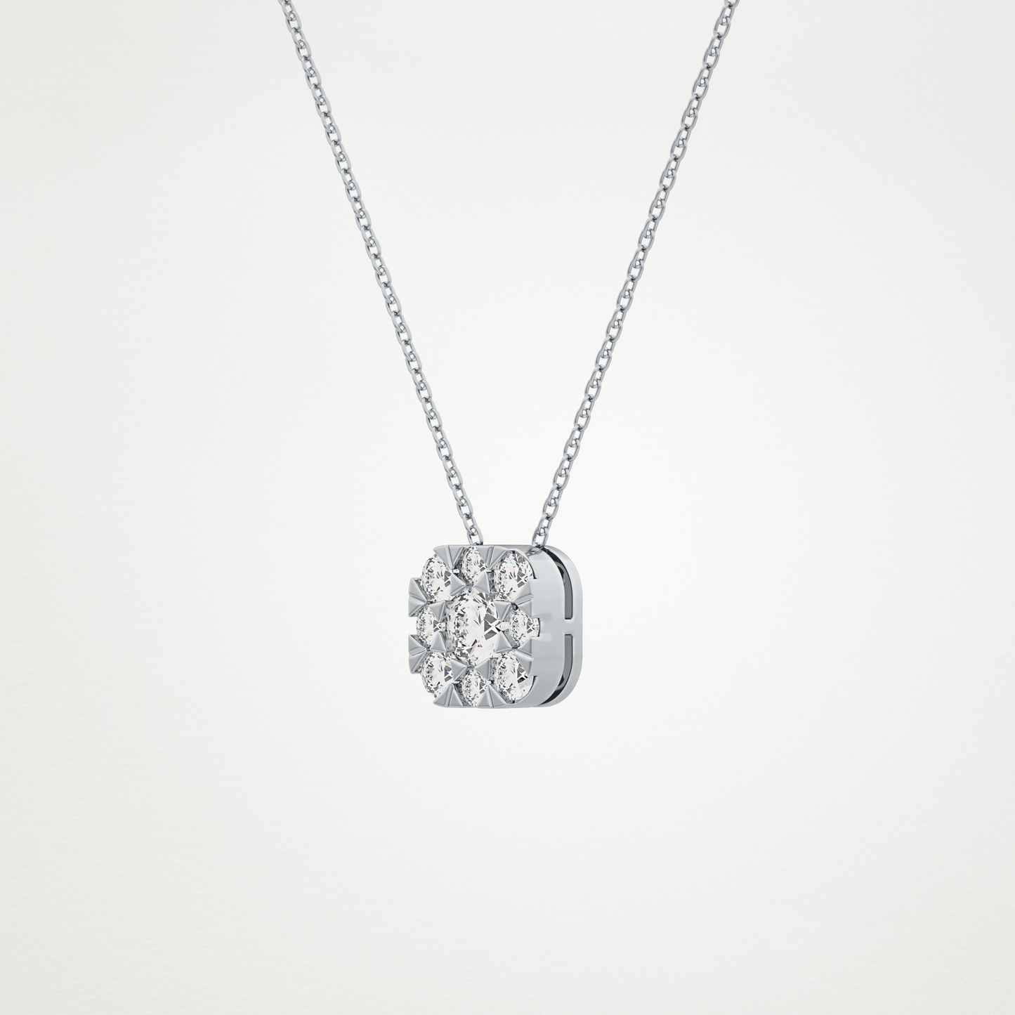 1.16 CT Moissanite Cushion Necklace in 14K or 18K Solid Gold – DEF Color, VVS Clarity
