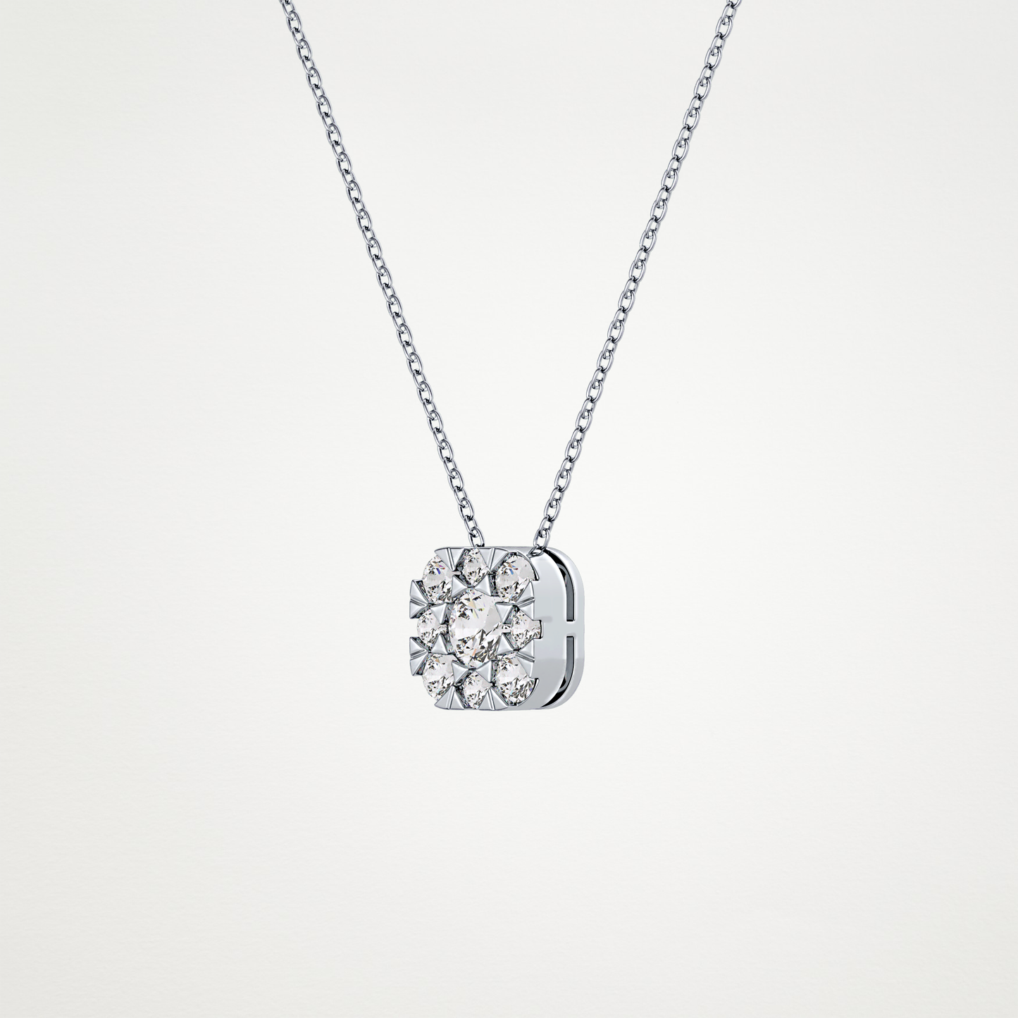 1.16 CT Moissanite Cushion Necklace in 14K or 18K Solid Gold – DEF Color, VVS Clarity