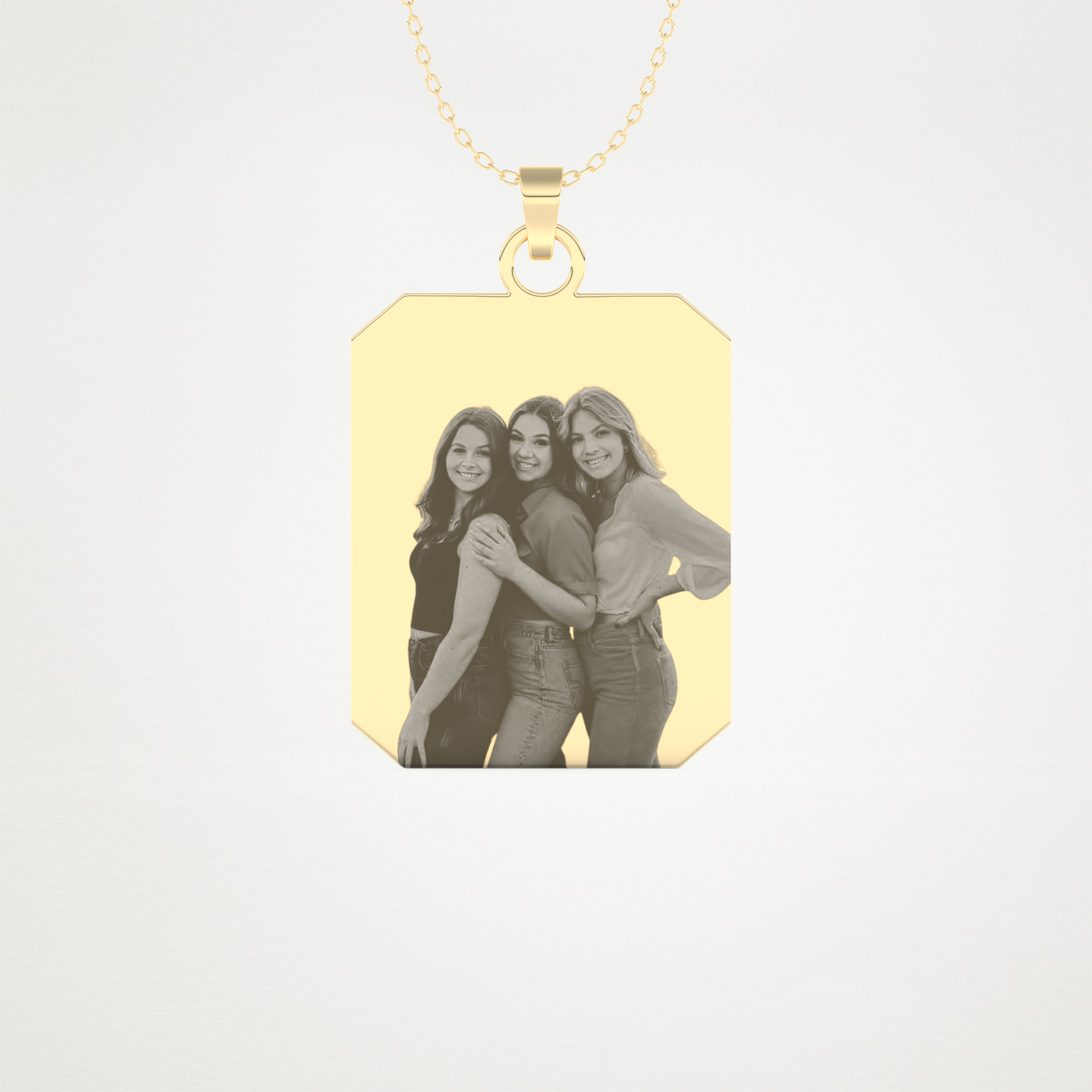 Custom Photo Printed Pendant Necklace – 14K/18K Gold & 925 Silver 6