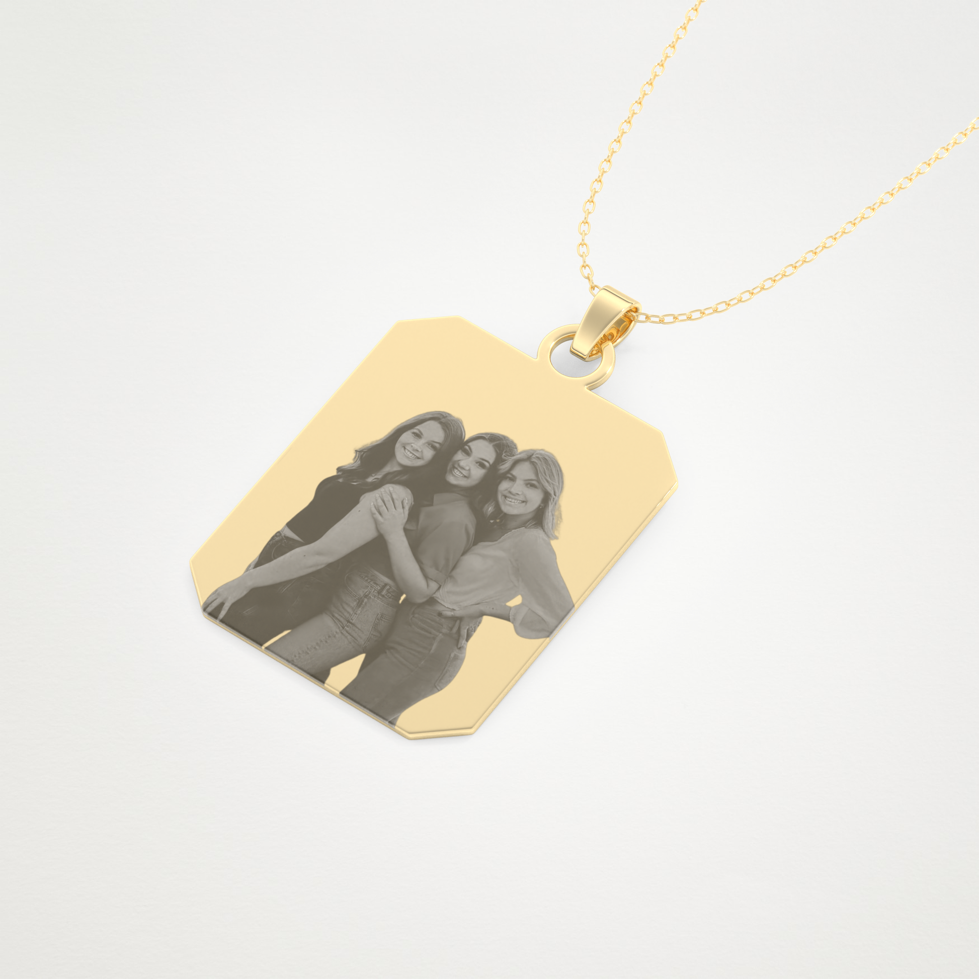 Custom Photo Printed Pendant Necklace – 14K/18K Gold & 925 Silver 10
