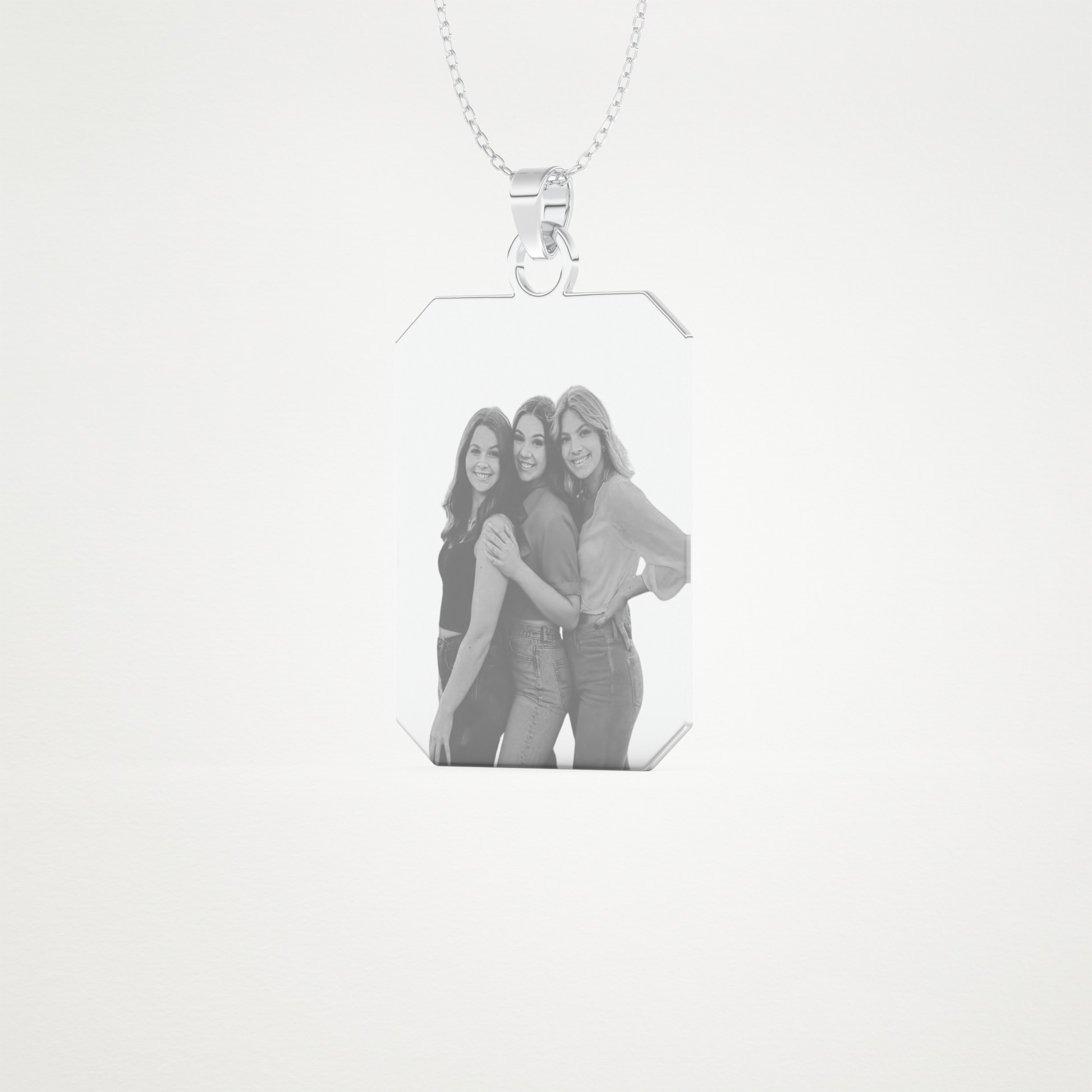 Custom Photo Printed Pendant Necklace – 14K/18K Gold & 925 Silver 2
