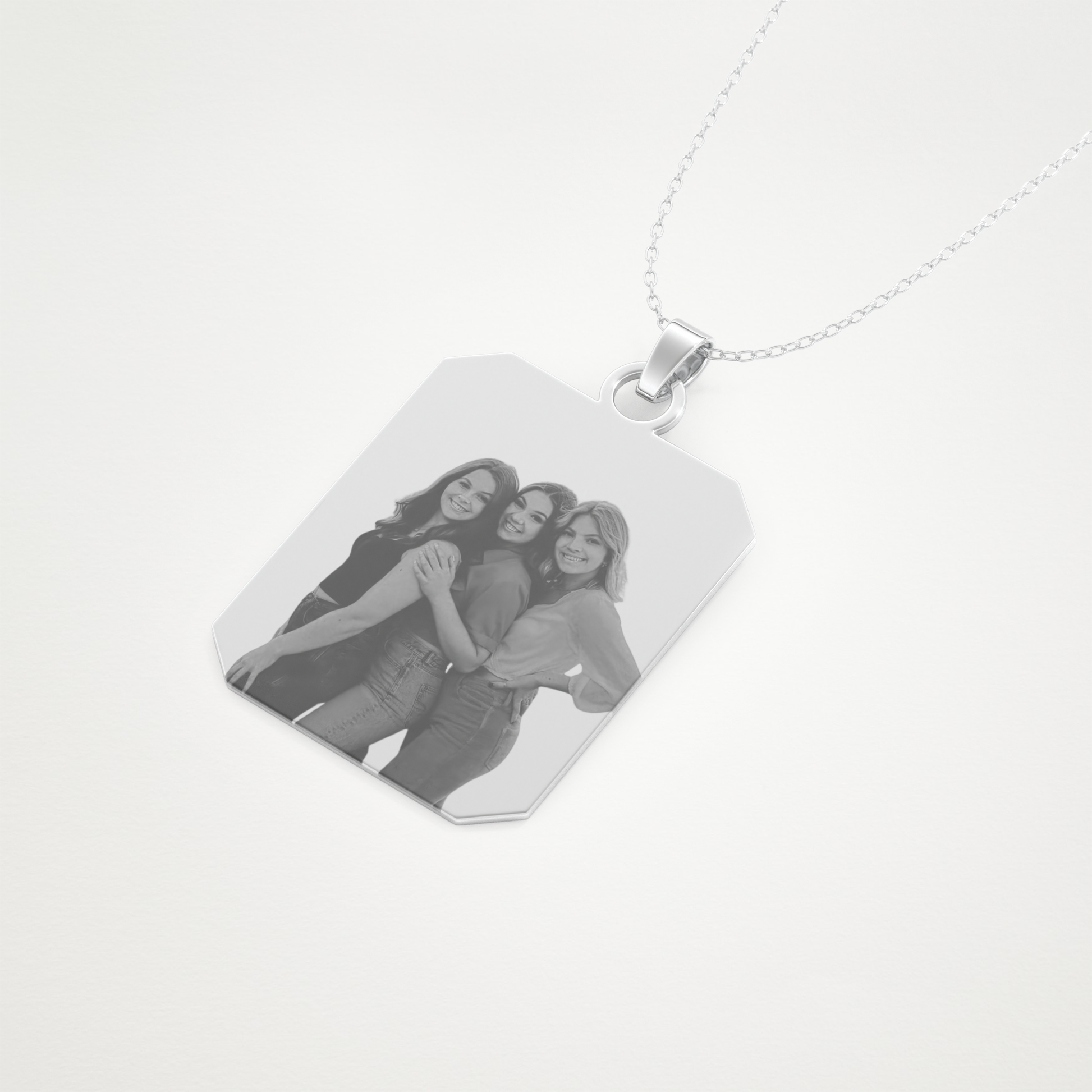 Custom Photo Printed Pendant Necklace – 14K/18K Gold & 925 Silver 5